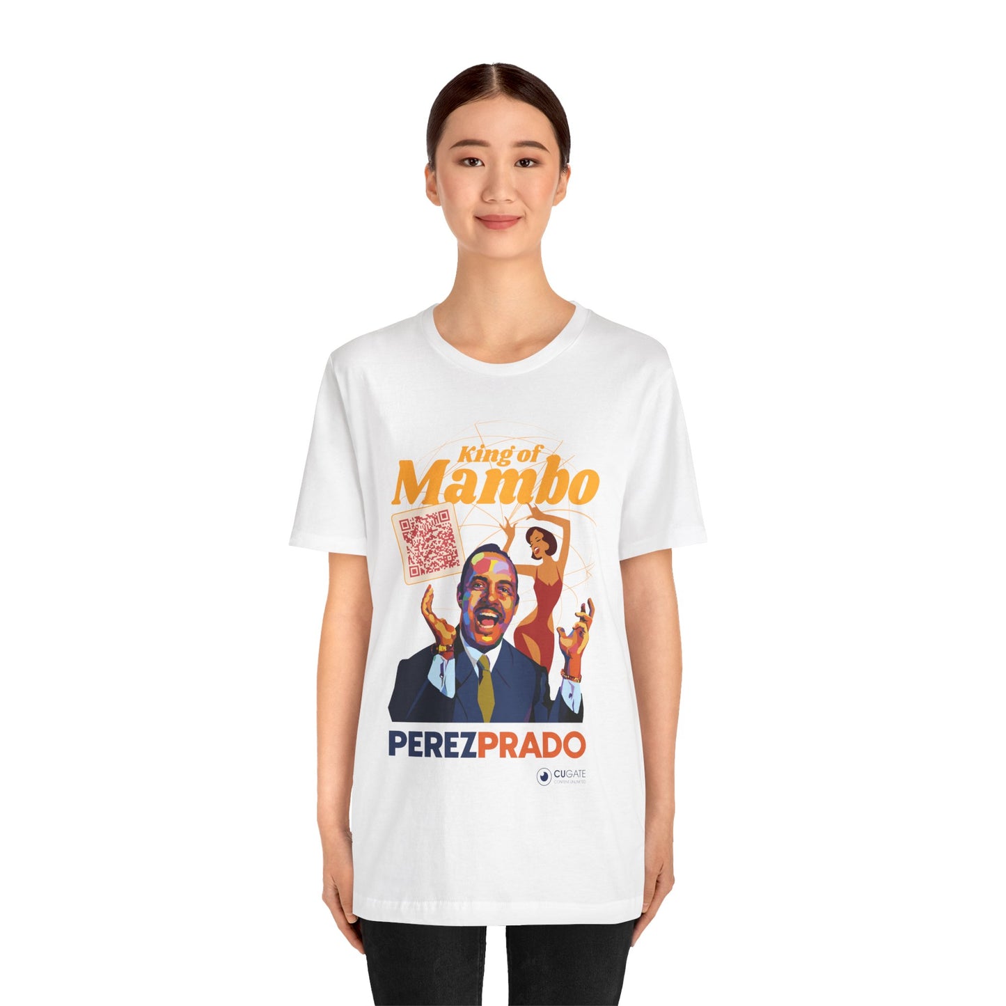 King of Mambo - Perez Prado Vive T-Shirt, Mambo T-Shirt Latin Music T-Shirt (QR-Playlist Included)