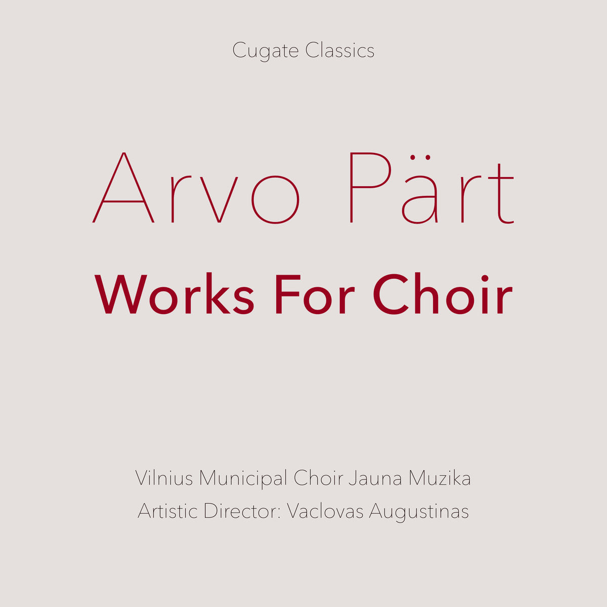 Works For Choir by ARVO PÄRT (CD)