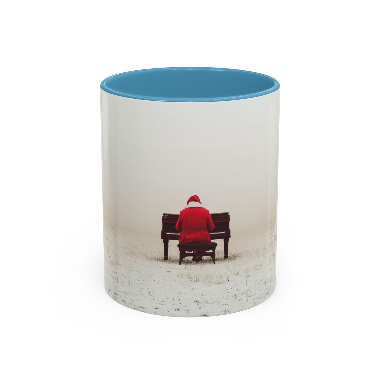Mozart Christmas Mug (EU) - Santa Mug, Santa Playing Piano Mug, Holiday Mug, Christmas Mug, Winter Mug, Mozart Holiday Mug
