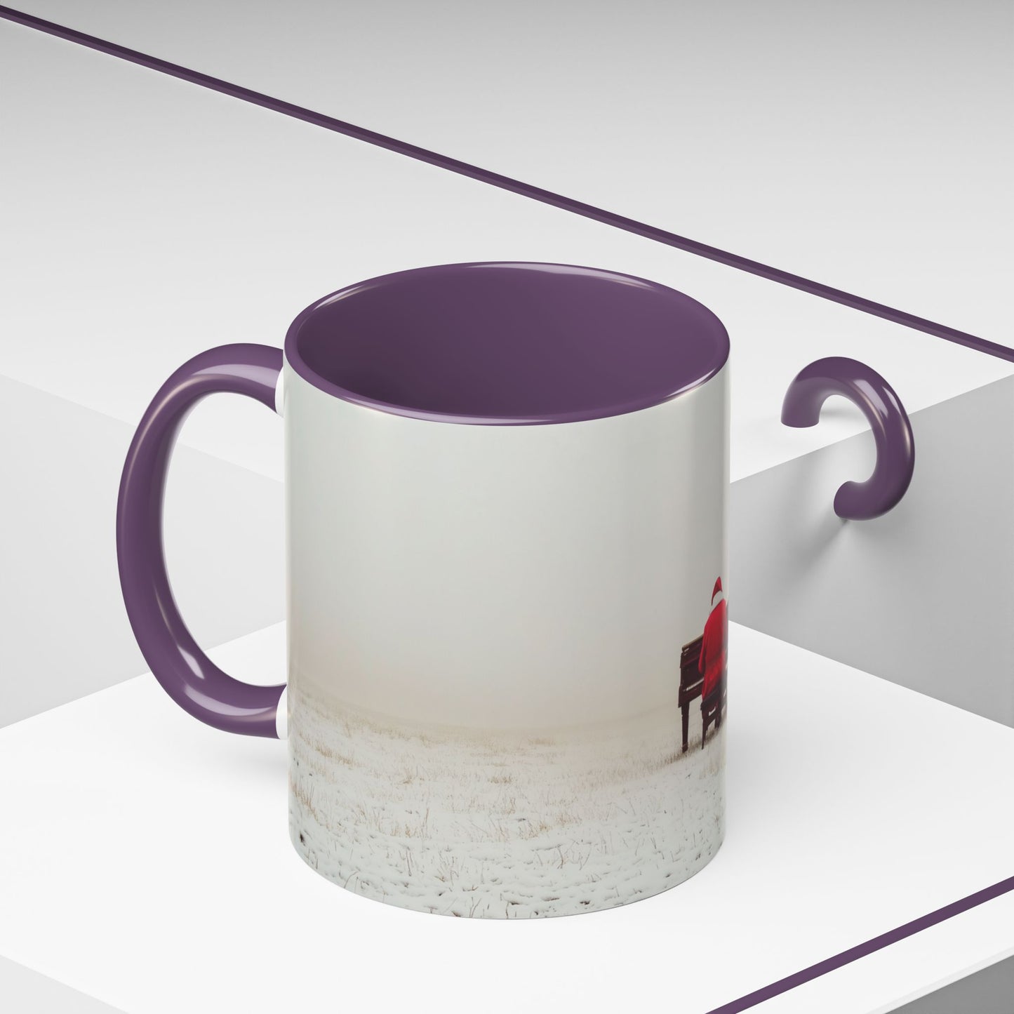 Mozart Christmas Mug (EU) - Santa Mug, Santa Playing Piano Mug, Holiday Mug, Christmas Mug, Winter Mug, Mozart Holiday Mug