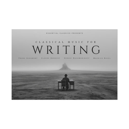 Classical Music for Writing - Inspiration Poster, Late Night Writing Print, Journal Print, Rachmaninoff Inspired Poster, Mozart Inspired Print