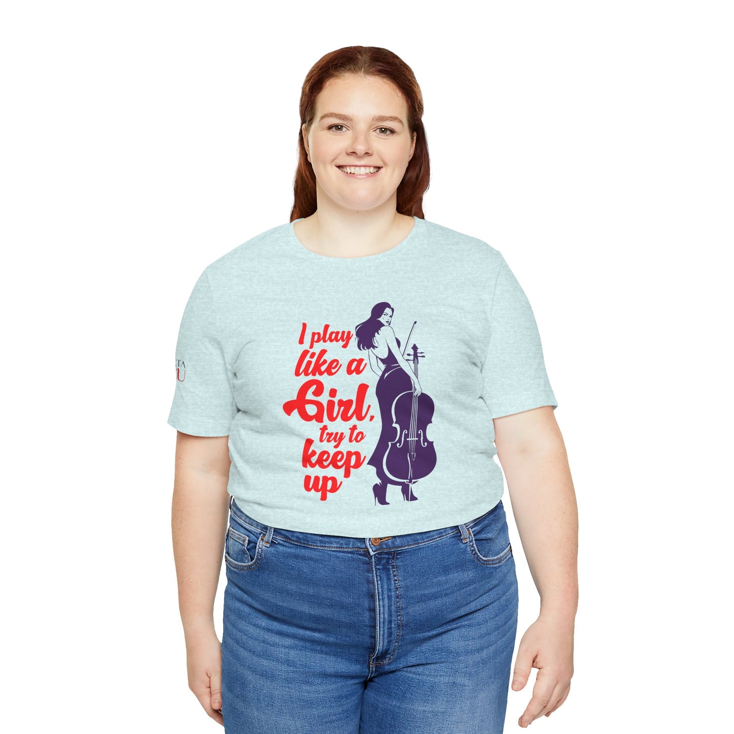 Play like a Girl - Cello T-Shirt: Camerata Romeu Shirt, Play like a Girl Shirt, Orchestra Shirt, Female Musician Shirt, Cello Shirt