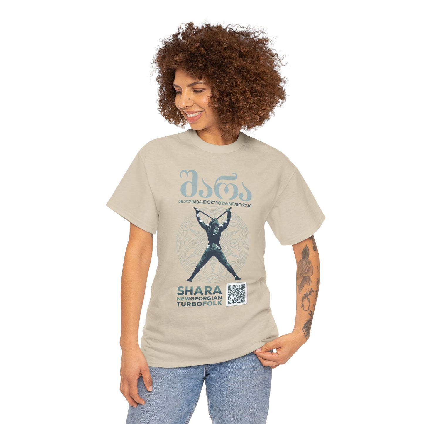 Shara Band T-Shirt - Georgian Turbo Folk (QR), Georgian Folk Music Shirt, Georgian Playlist Shirt, New Georgian Folk Tee
