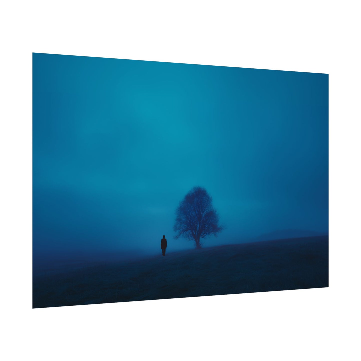 Without Words: Blue Hours - Relaxation Print, Magical Feeling Poster, Contemplative Mood Print, Poetic Moments Poster