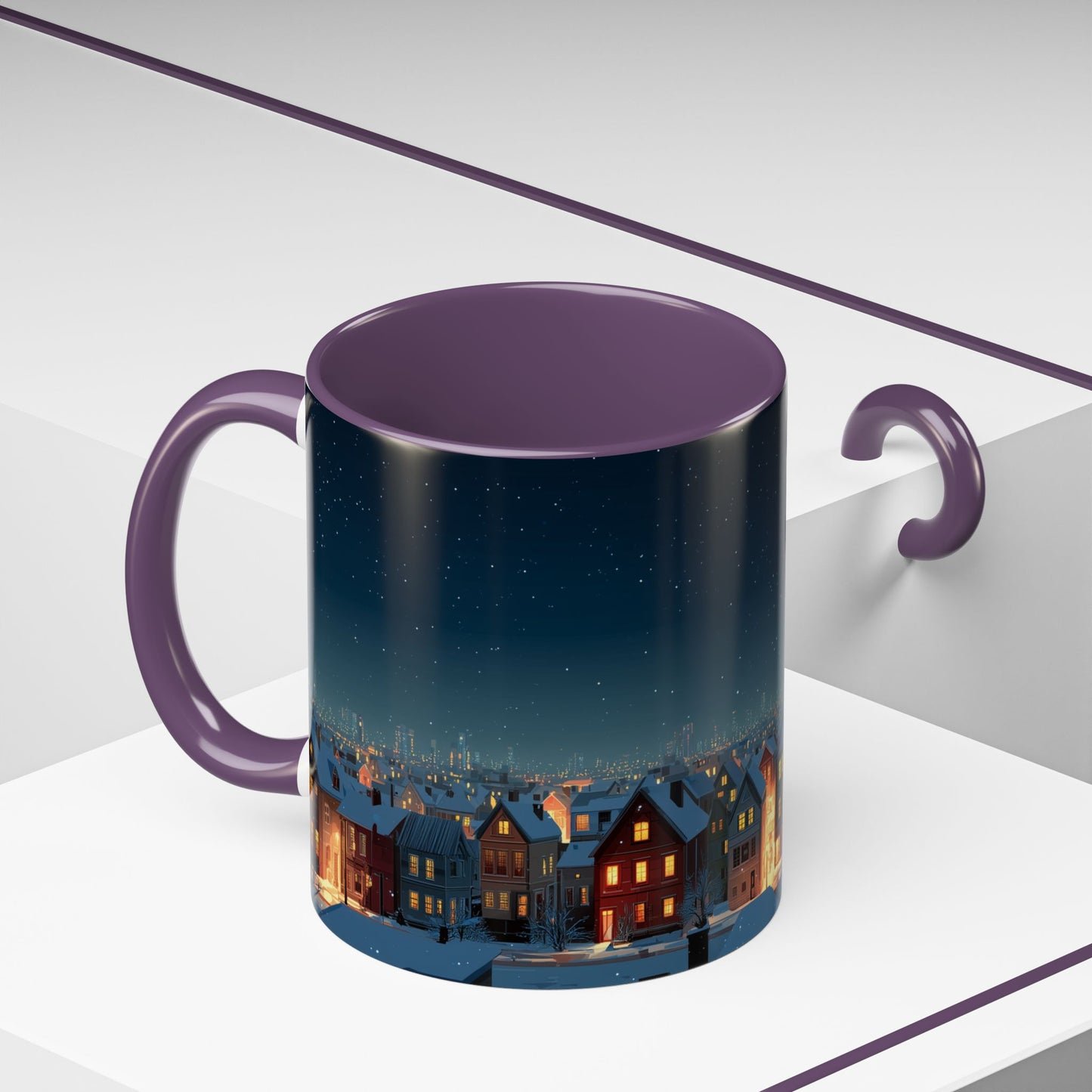 Happy New Year Mug (EU) - Classical Music Celebration Mug, Night Sky Mug, Starry Night Mug, New Year's Resolution Mug