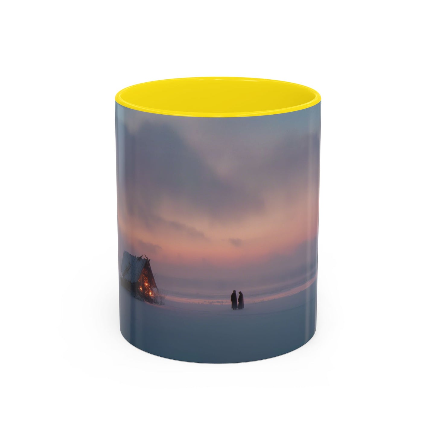 Classical December Mug (EU) - Winter Mug, Winter Sunrise Mug, Peaceful Landscape Mug, Holiday Decor Mug