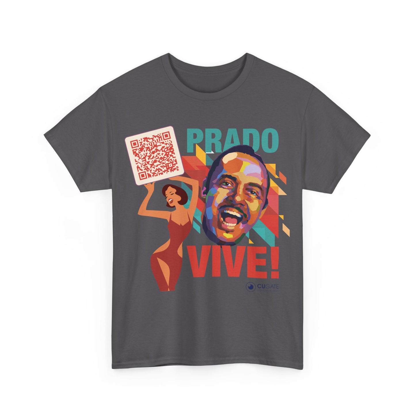 Prado Vive T-Shirt- Mambo T-Shirt, Latin Music T-Shirt (QR-Playlist Included), Playlist Tee