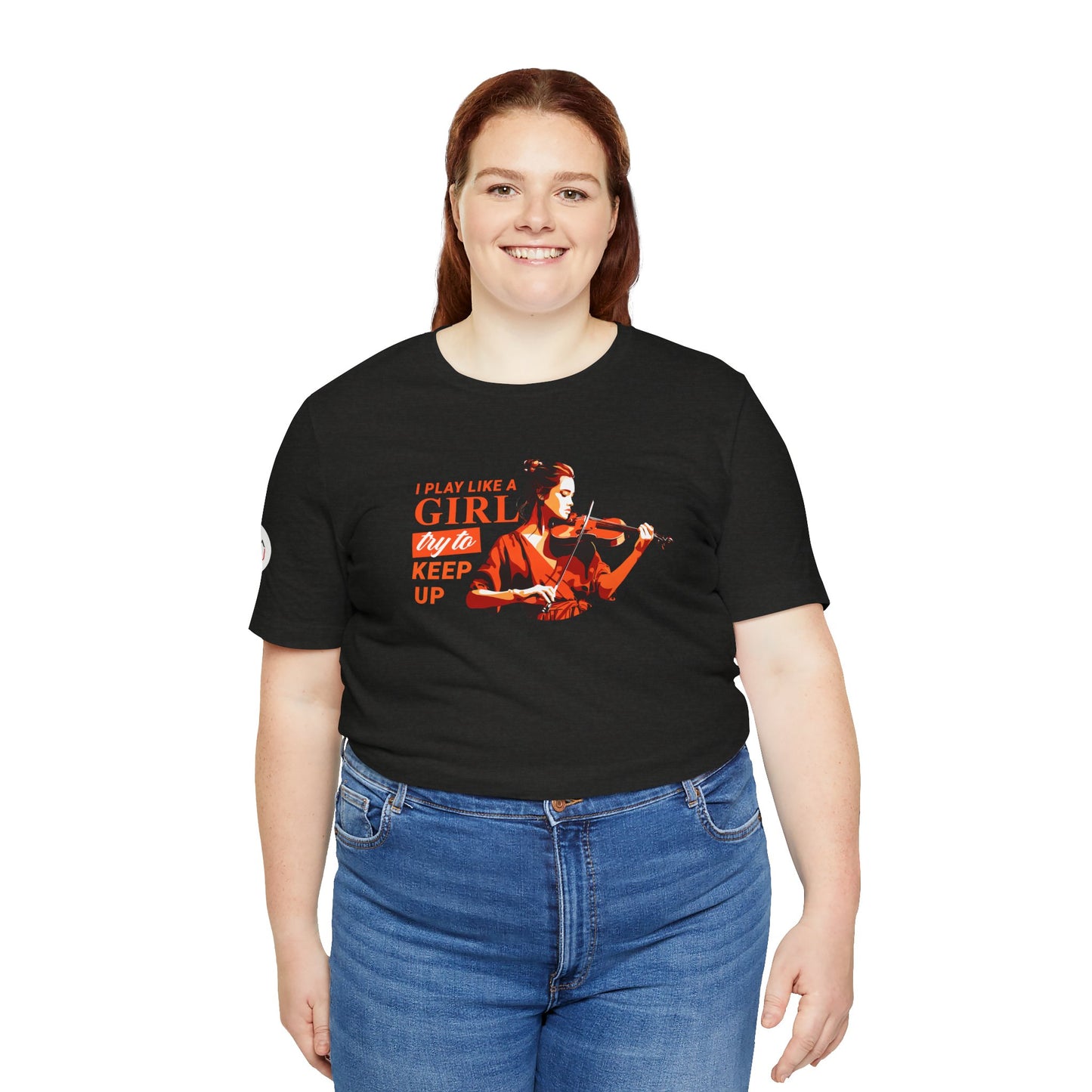 Play like a Girl - Violin T-Shirt: Camerata Romeu Shirt, Play like a Girl T-Shirt, Orchestra Shirt, Female Musician Shirt, Violin Tee