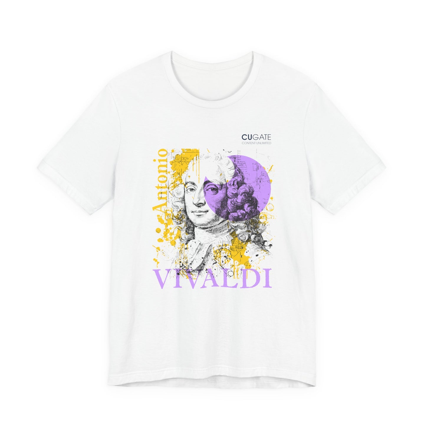 Vivaldi T-Shirt (Light): Classical Composer T-Shirt, Classical Music Shirt, Antonio Vivaldi Tribute Tee