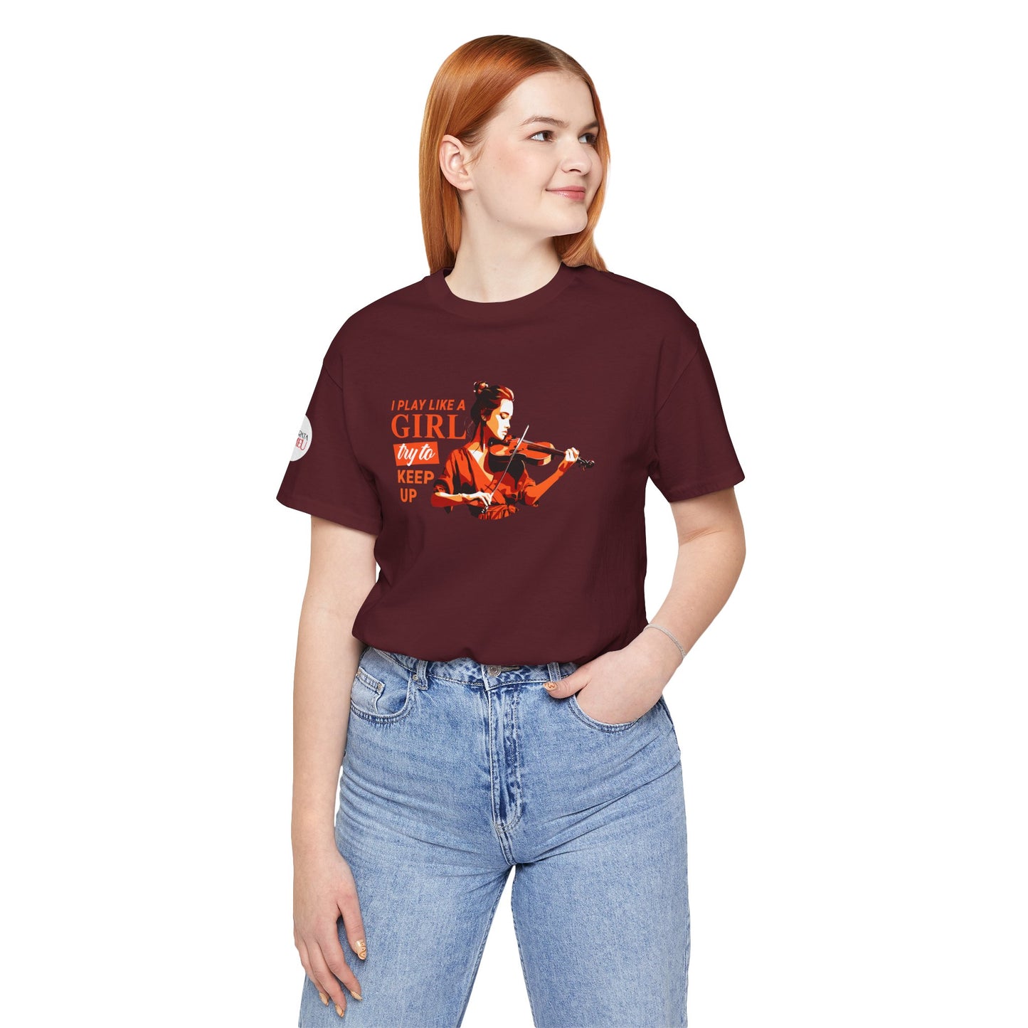 Play like a Girl - Violin T-Shirt: Camerata Romeu Shirt, Play like a Girl T-Shirt, Orchestra Shirt, Female Musician Shirt, Violin Tee