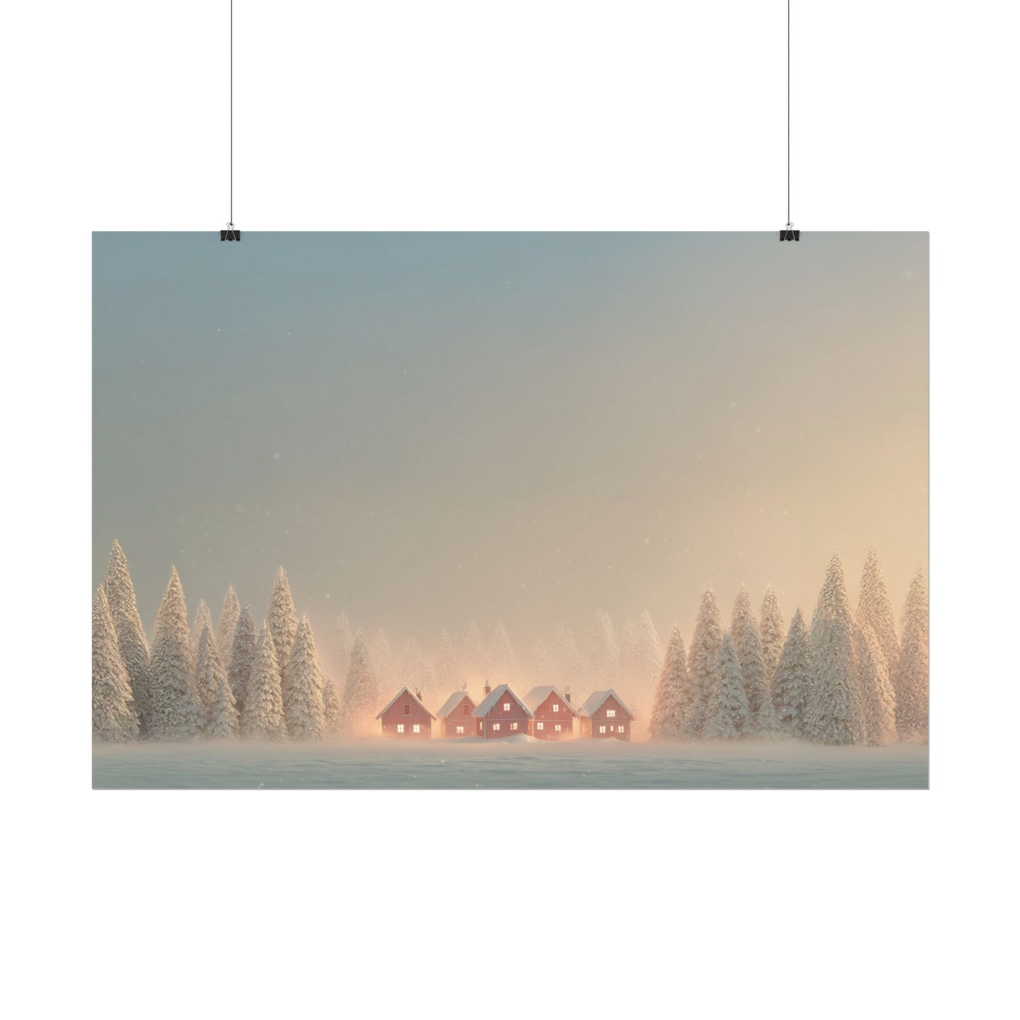 Without Words: Christmas with Strauss - Classical Christmas Print, Christmas Countryside Poster, Holiday Classics Print, Richard Strauss inspired Poster