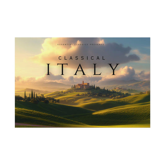 Italian Classical Music - Dramatic Art Print, Italian Country Side Poster, Musical Heritage of Italy Poster