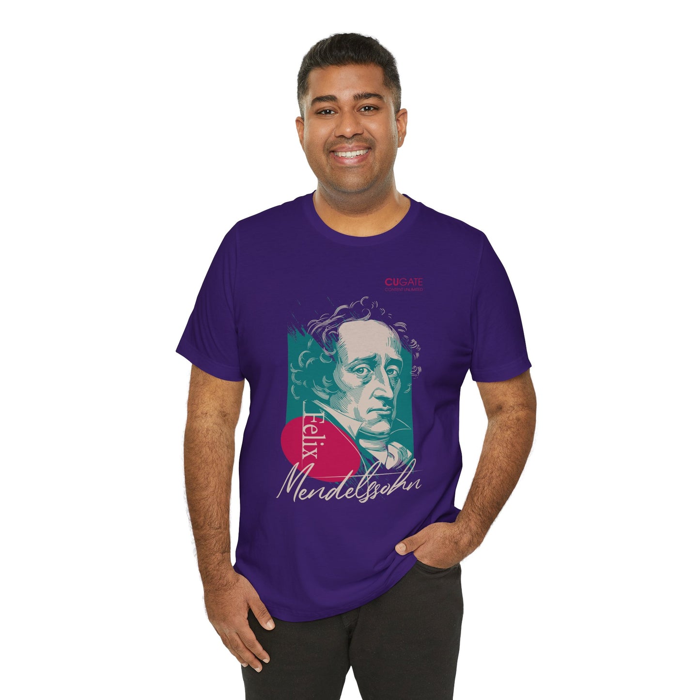 Felix Mendelssohn T-Shirt (Dark): Mendelssohn's Classical Music T-Shirt, Mendelssohn Shirt, Felix Mendelssohn Gift, Mendelssohn Tribute Tee