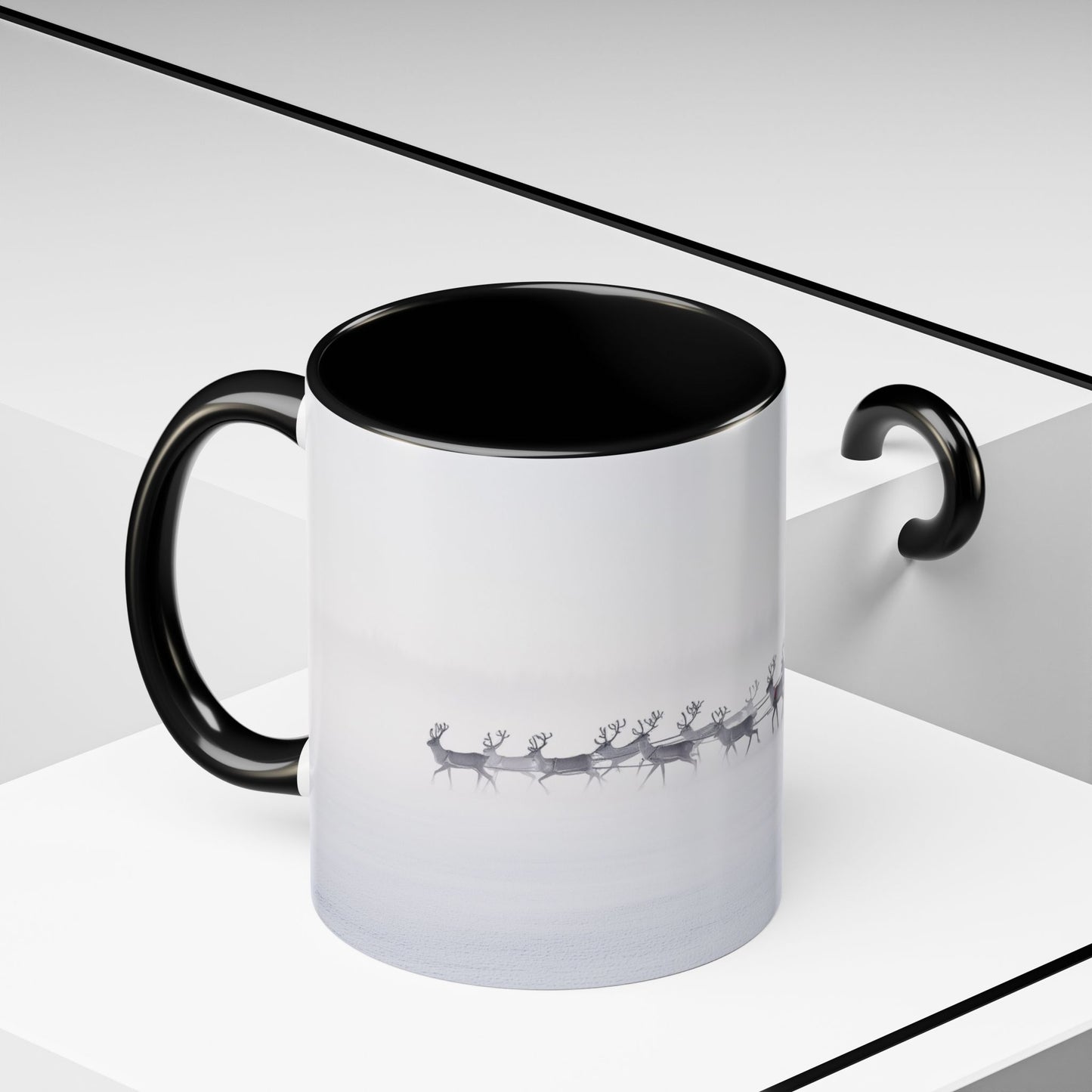 Christmas with Tchaikovsky Mug (EU)- Santa Sleigh Mug, Reindeer Mug, Santa Mug, Tchaikovsky Mug, Winter Mug, North Pole Mug