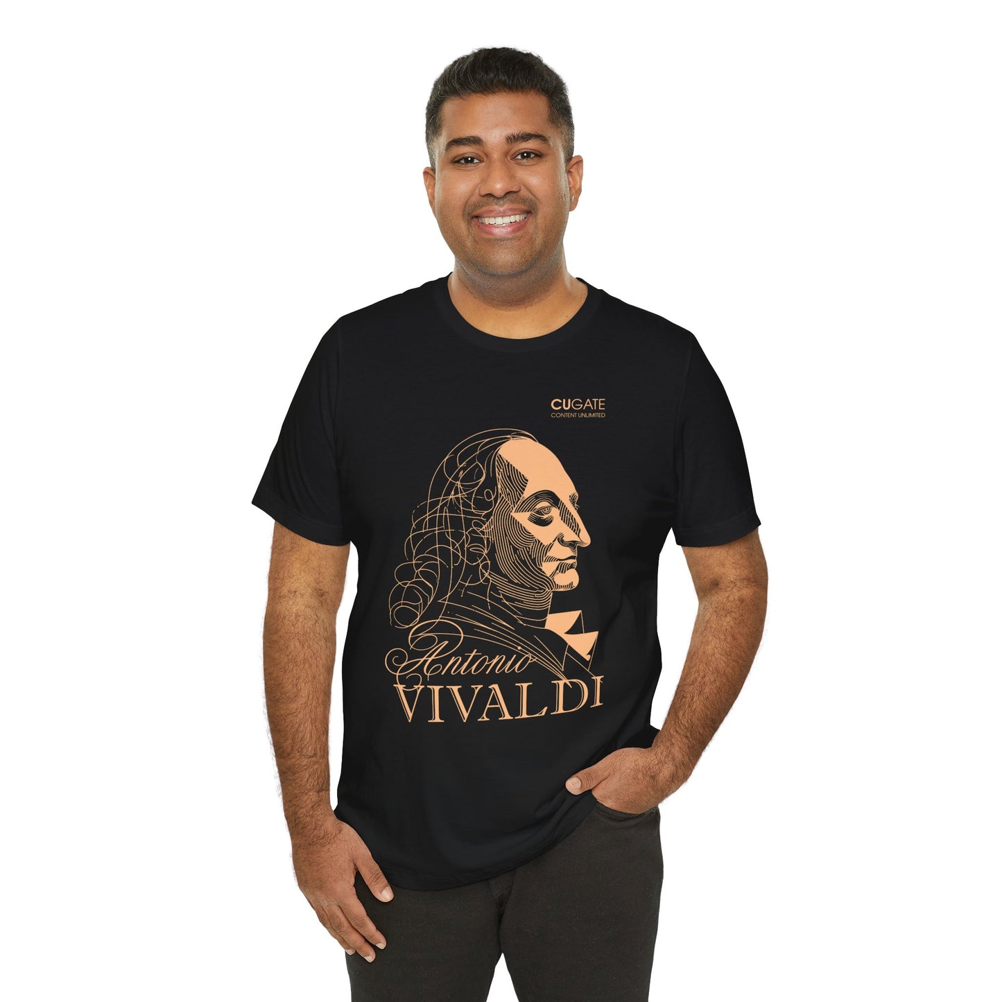 Vivaldi T-Shirt (Dark): Classical Composer T-Shirt, Classical Music Shirt, Antonio Vivaldi Tribute Tee