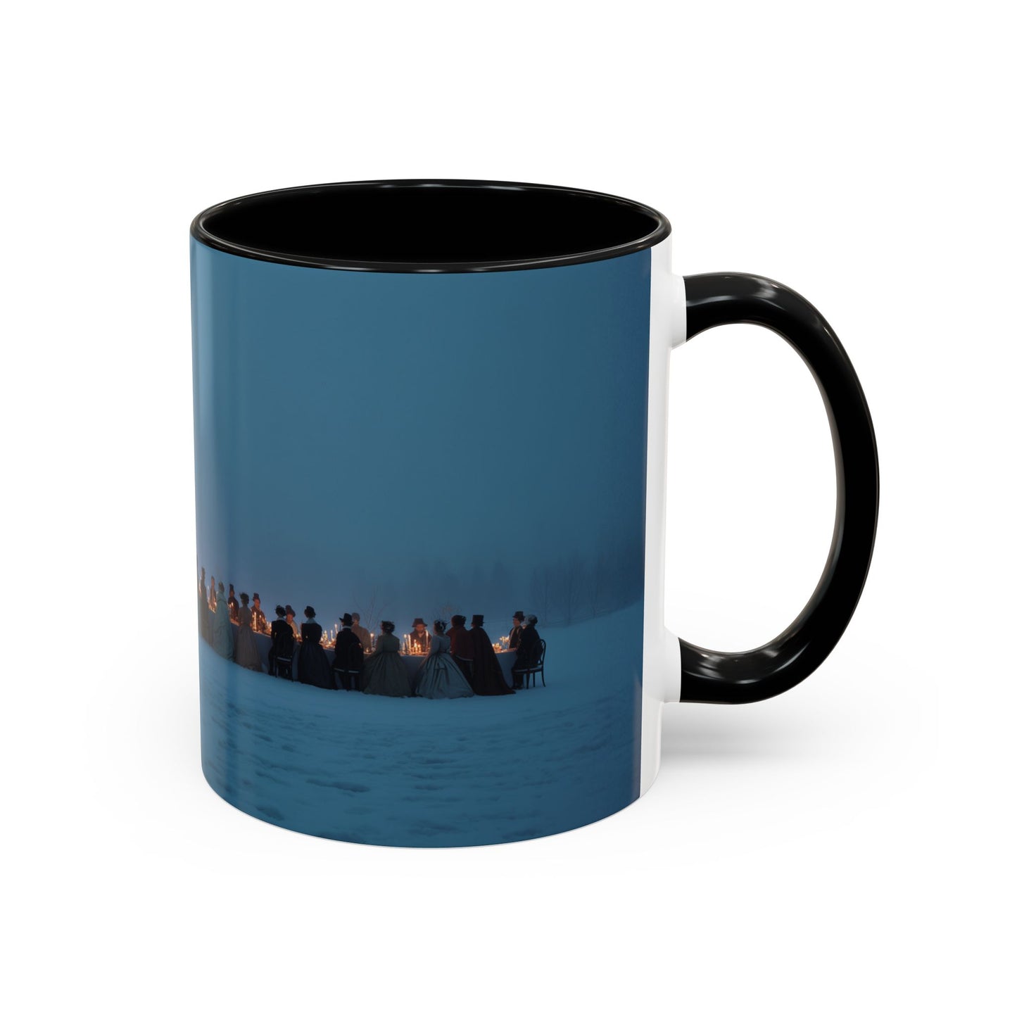 Christmas Dinner Mug (EU) - Holiday Mug, Elegant Classical Music Mug, Community Mug, Celebration Mug, Holiday Traditions Mug