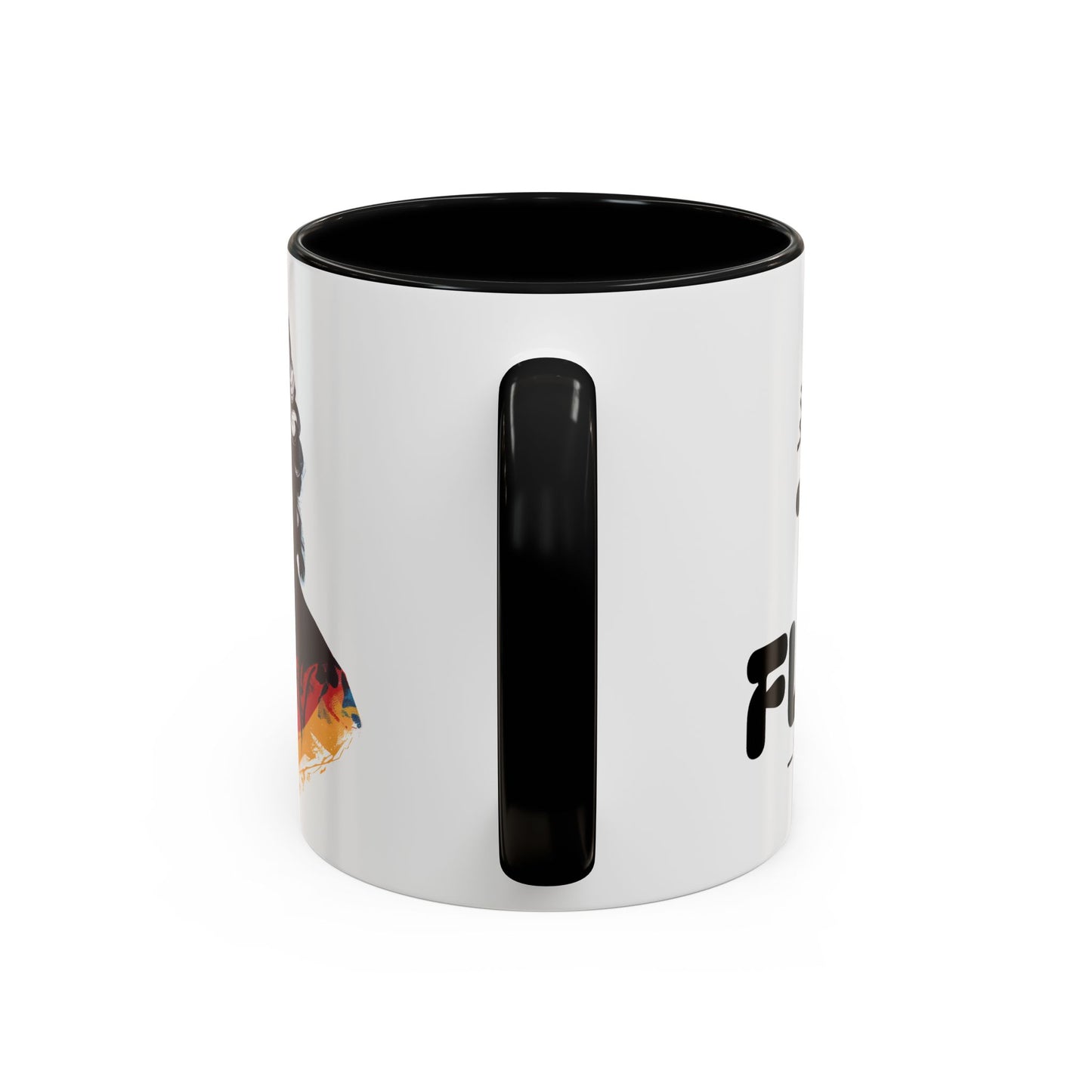 Two Flutes Mug in White (EU) - Mozart Flute Quote Mug, Mozart Mug, Classical Music Mug, Funny Mozart Quote