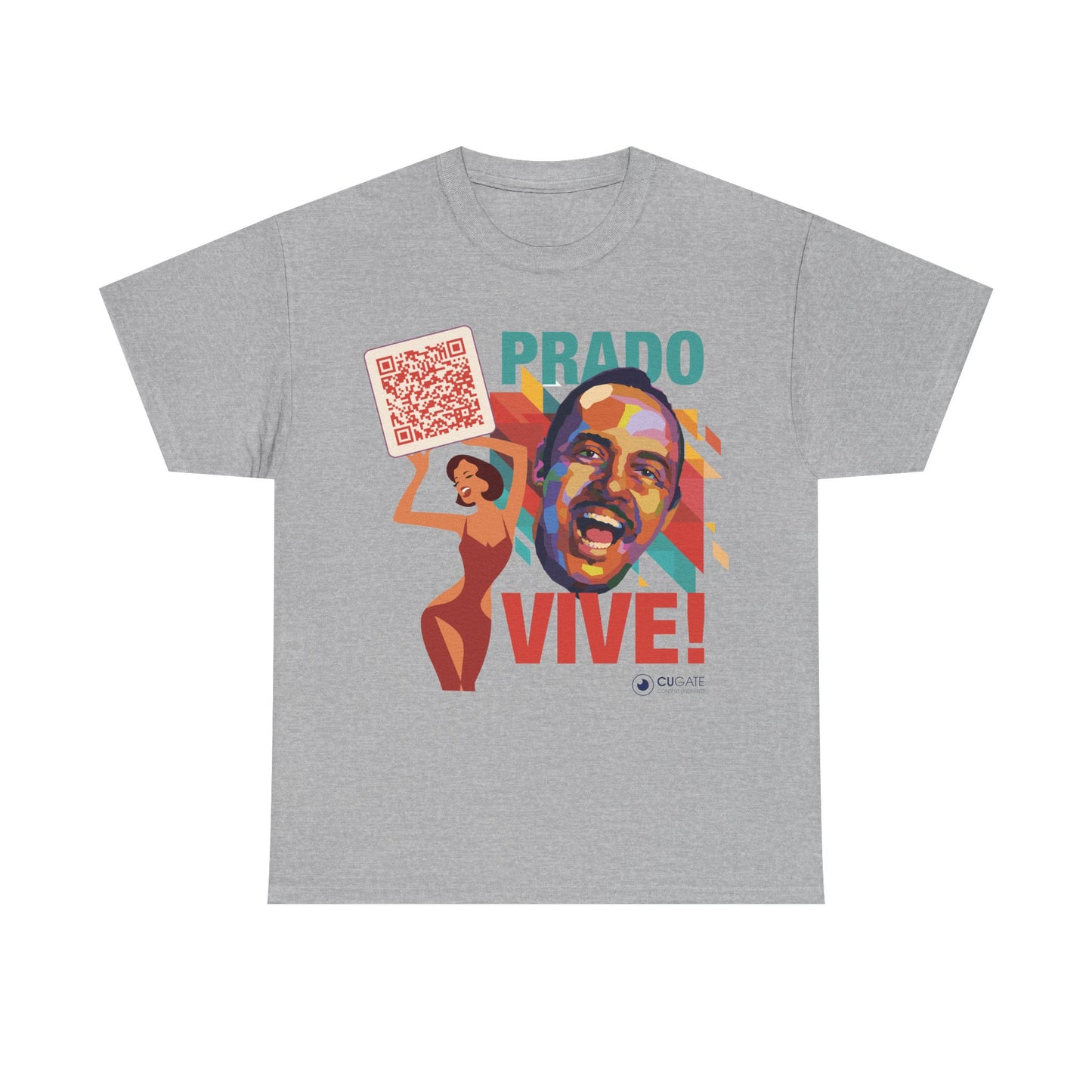 Prado Vive T-Shirt- Mambo T-Shirt, Latin Music T-Shirt (QR-Playlist Included), Playlist Tee
