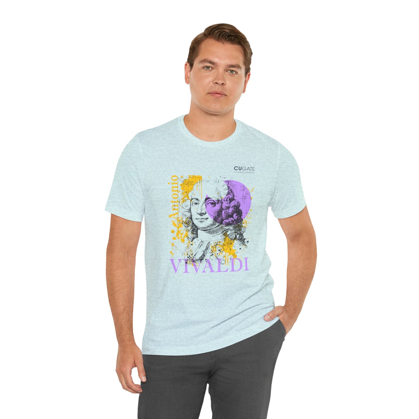 Vivaldi T-Shirt (Light): Classical Composer T-Shirt, Classical Music Shirt, Antonio Vivaldi Tribute Tee