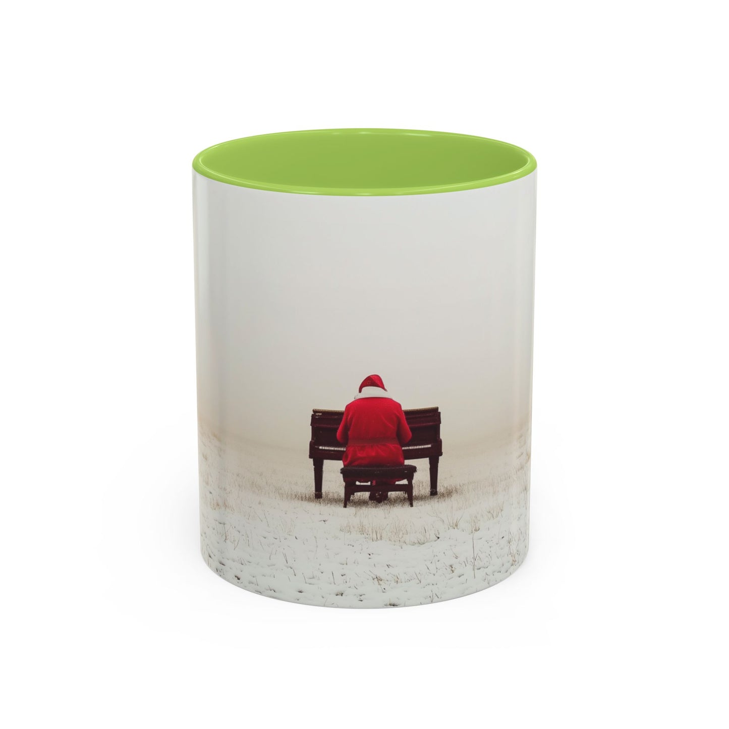 Mozart Christmas Mug (EU) - Santa Mug, Santa Playing Piano Mug, Holiday Mug, Christmas Mug, Winter Mug, Mozart Holiday Mug