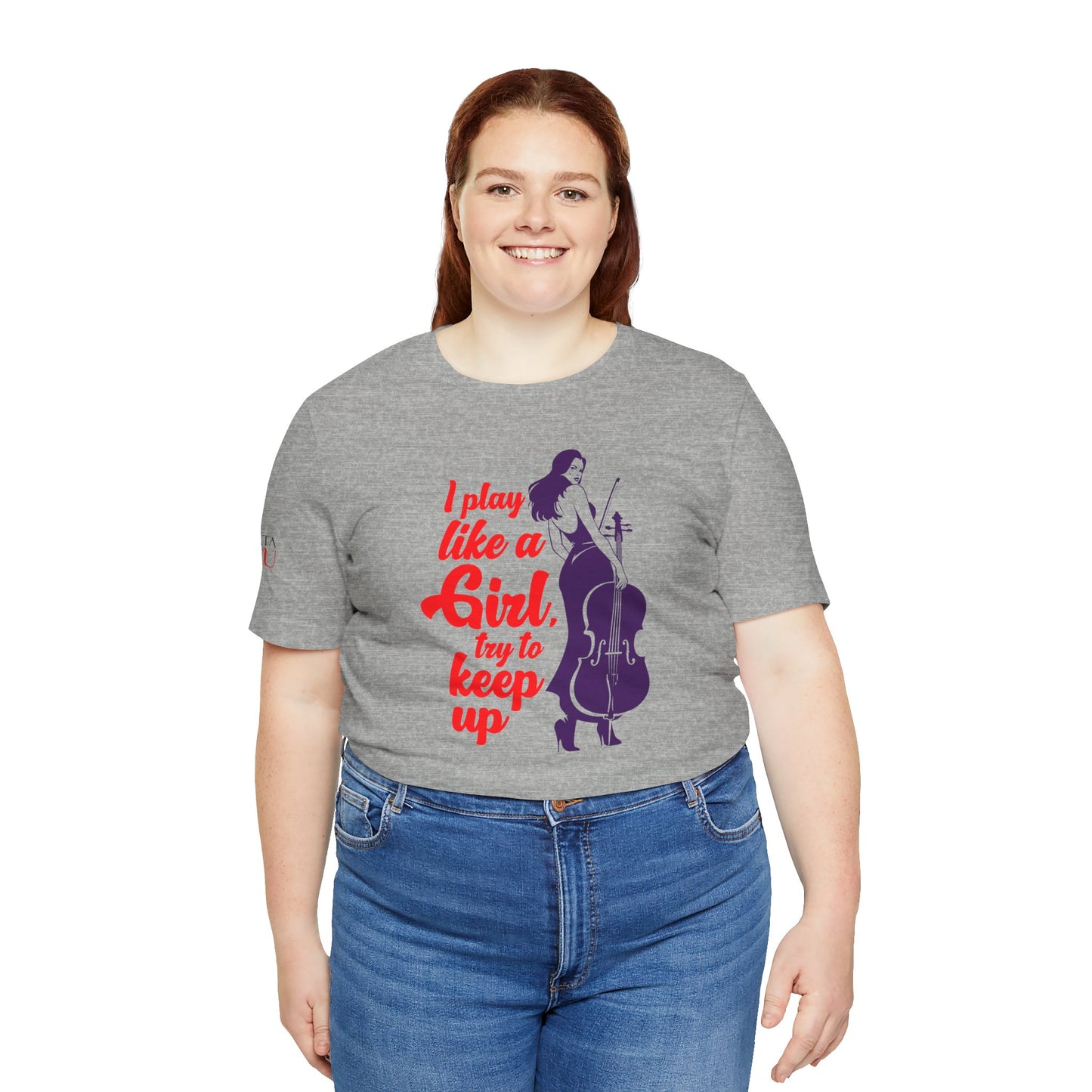 Play like a Girl - Cello T-Shirt: Camerata Romeu Shirt, Play like a Girl Shirt, Orchestra Shirt, Female Musician Shirt, Cello Shirt