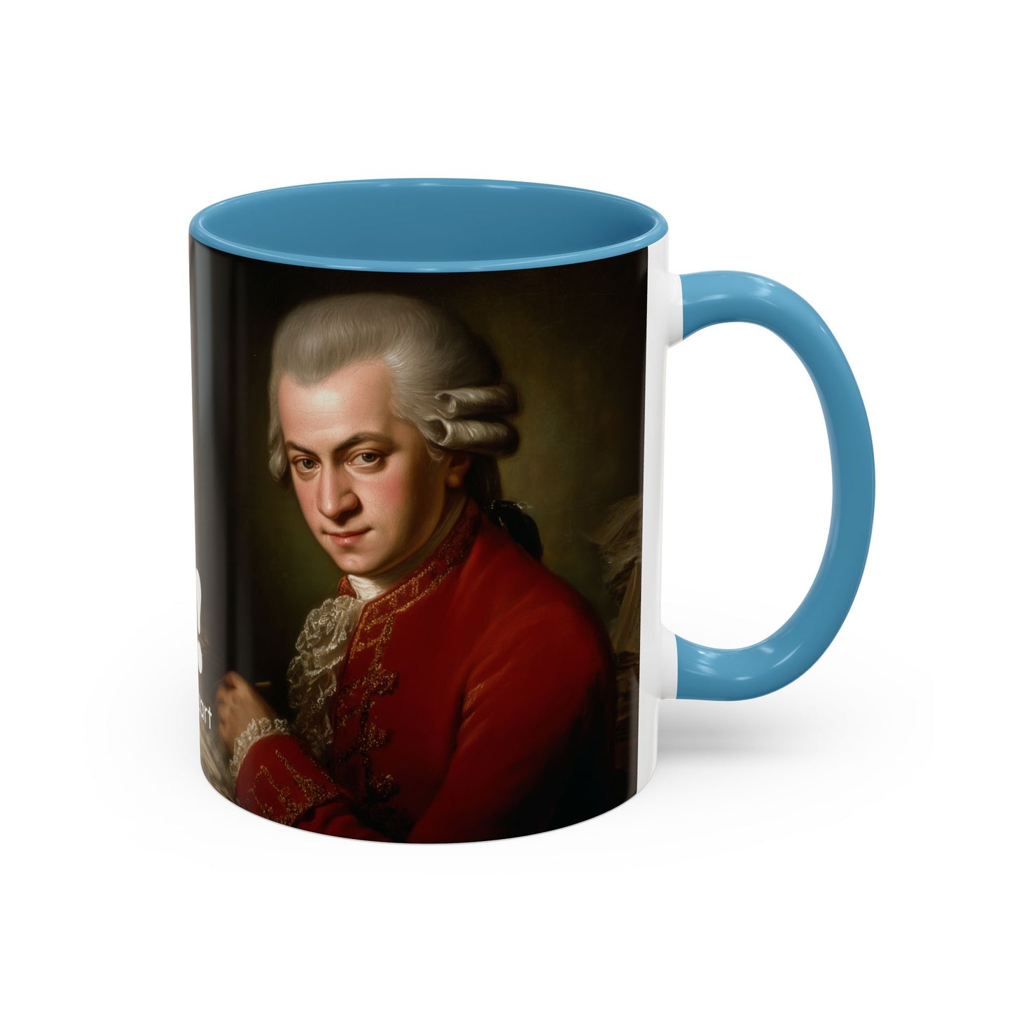 Two Flutes Mug in Black (EU) - Mozart Flute Quote Mug, Mozart Mug, Classical Music Mug, Funny Mozart Quote