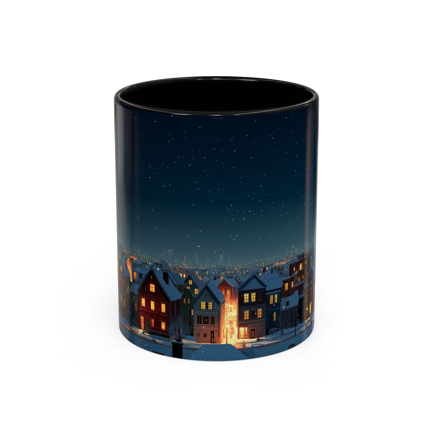 Happy New Year Mug (USA) - Classical Music Celebration Mug, Night Sky Mug, Starry Night Mug, New Year's Resolution Mug