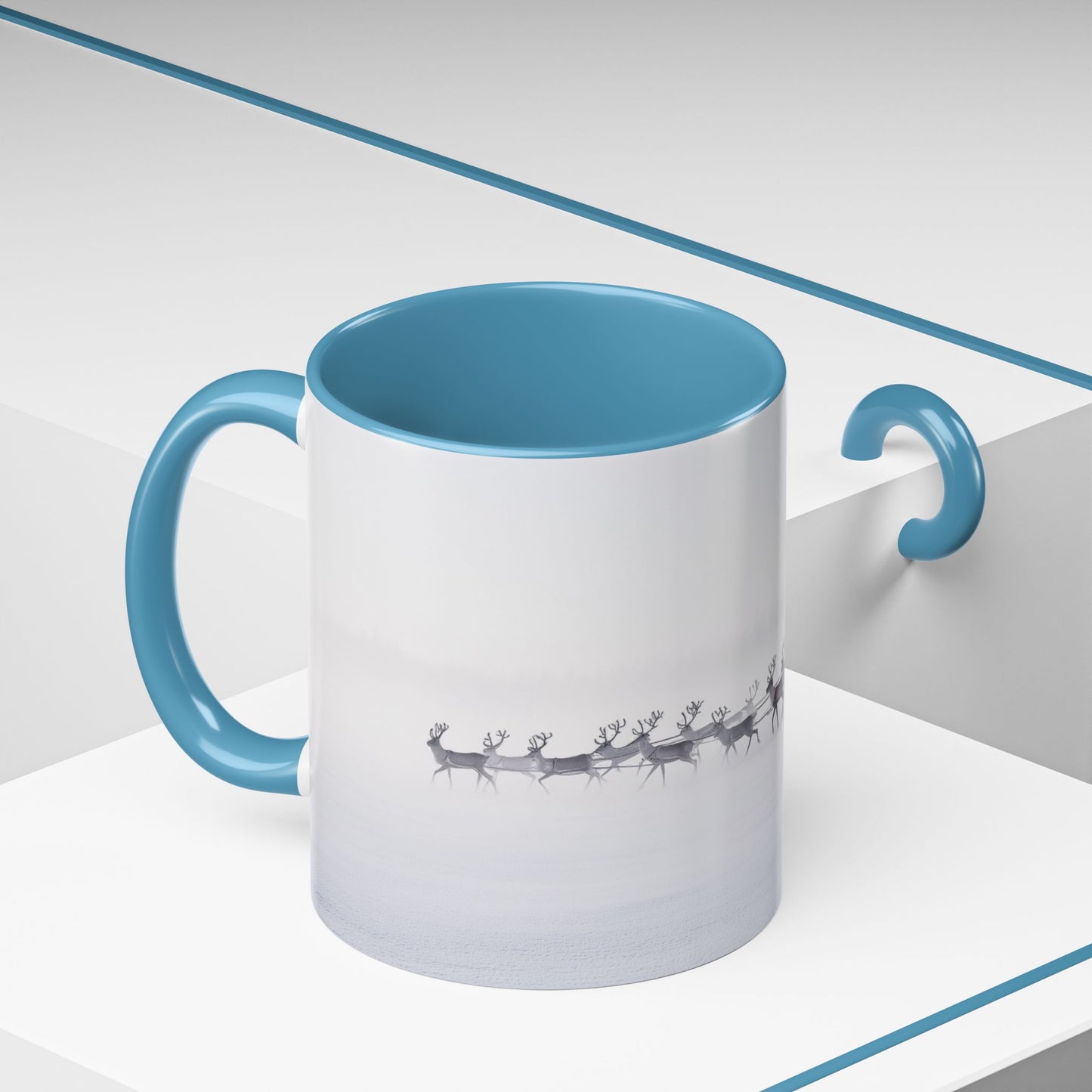 Christmas with Tchaikovsky Mug (EU)- Santa Sleigh Mug, Reindeer Mug, Santa Mug, Tchaikovsky Mug, Winter Mug, North Pole Mug