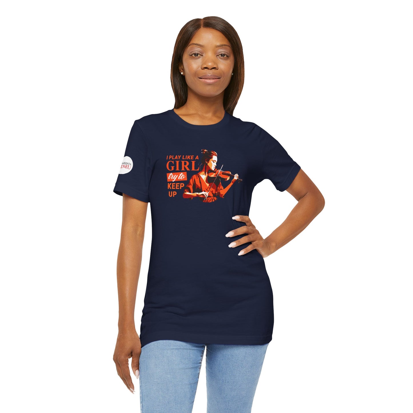 Play like a Girl - Violin T-Shirt: Camerata Romeu Shirt, Play like a Girl T-Shirt, Orchestra Shirt, Female Musician Shirt, Violin Tee