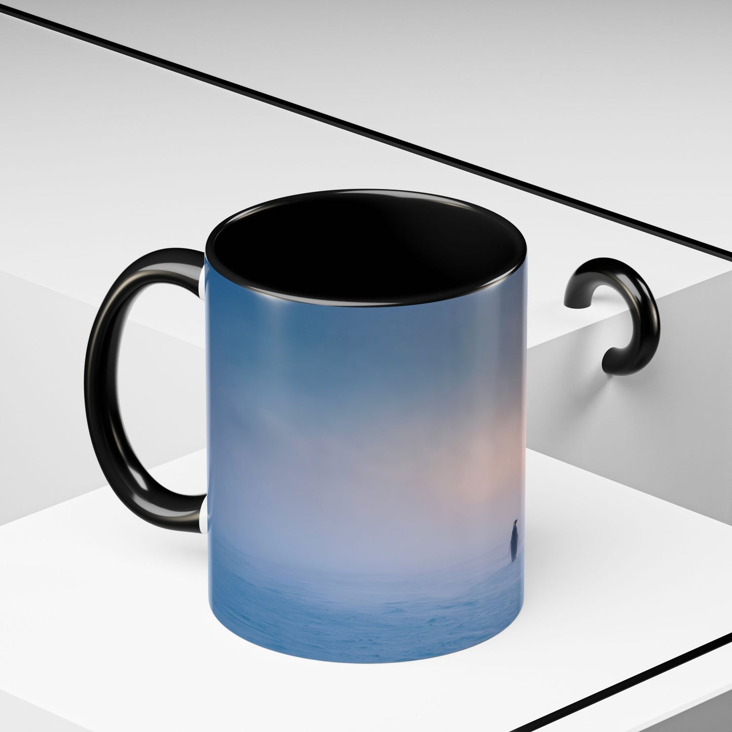 Music for the Lonely Mug (EU) - Calm Classical Music Mug, Pinguin Mug, Winter Mug, Snow Mug, Mozart Inspired Mug, Bach Inspired Mug
