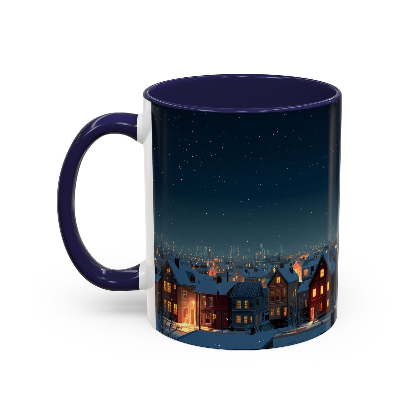 Happy New Year Mug (USA) - Classical Music Celebration Mug, Night Sky Mug, Starry Night Mug, New Year's Resolution Mug