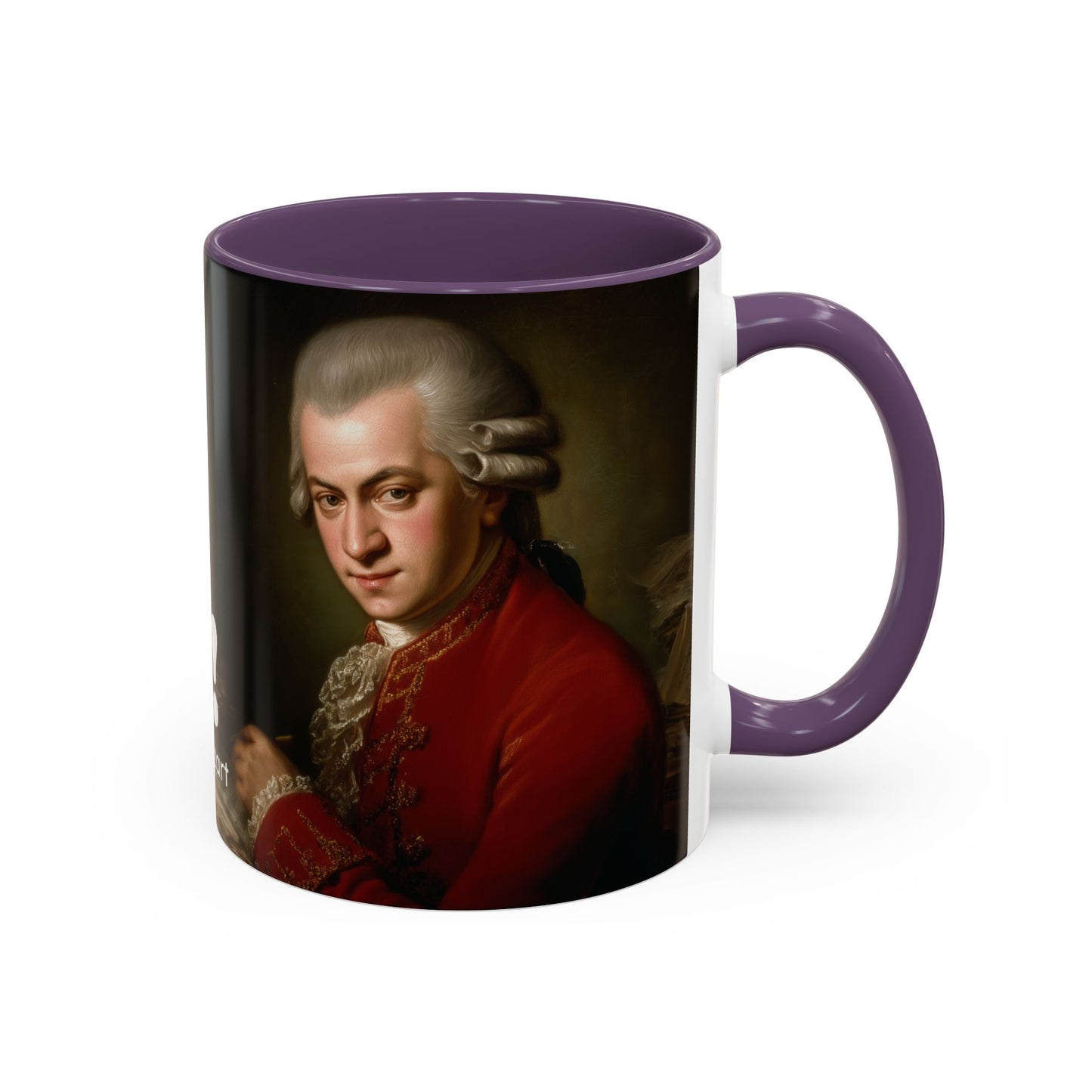 Two Flutes Mug in Black (EU) - Mozart Flute Quote Mug, Mozart Mug, Classical Music Mug, Funny Mozart Quote