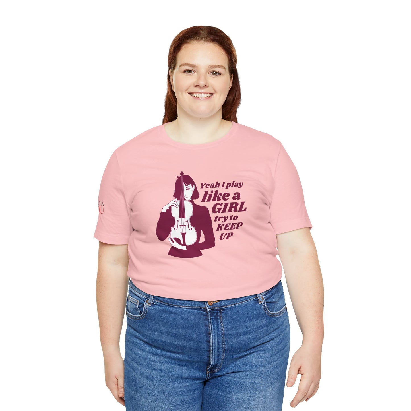 Play like a Girl- Violin T-Shirt (Light): Camerata Romeu Shirt, Play like a Girl Shirt, Orchestra Shirt, Female Musician Shirt,  Violin Shirt