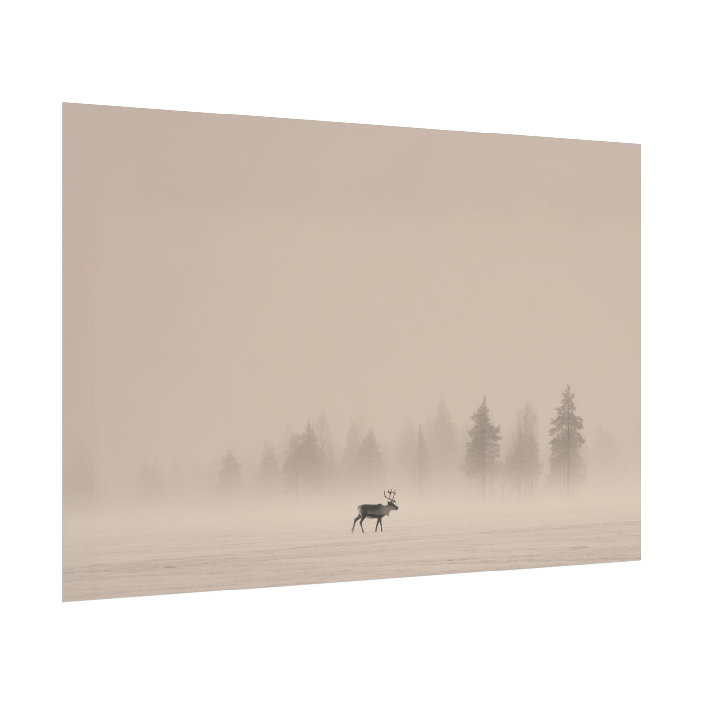 Without Words: Winter Morning - Classical Music Rolled Poster, Mozart Vivaldi & Bach Inspired Art, Winter Print, Soft Morning Poster, Wilderness Print