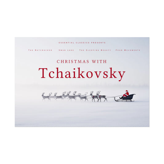 Christmas with Tchaikovsky- Santa's Sleigh Print, The Nutcracker Poster, Christmas Print, Santa Poster, Tchaikovsky Poster, Winter Print, North Pole Poster
