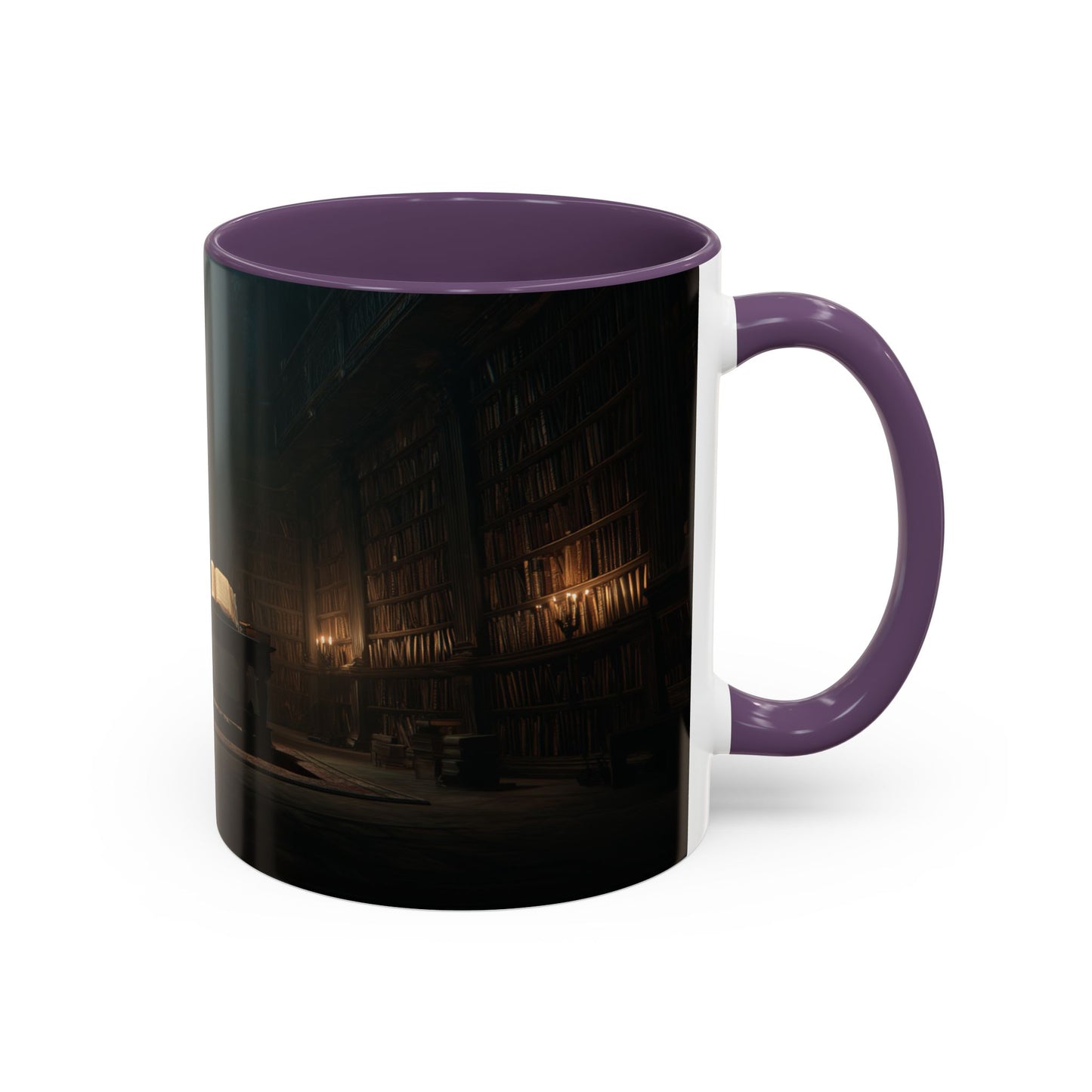 Late Night Studies Mug (EU) - Dark Library Mug, Evening Reading Mug, Moody Library Mug, Cozy Reading Mug, Library Mug