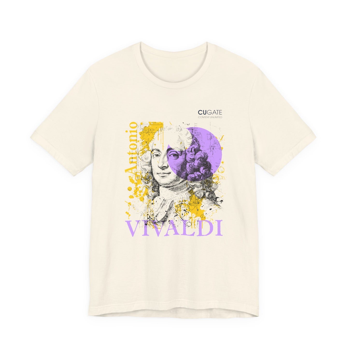 Vivaldi T-Shirt (Light): Classical Composer T-Shirt, Classical Music Shirt, Antonio Vivaldi Tribute Tee