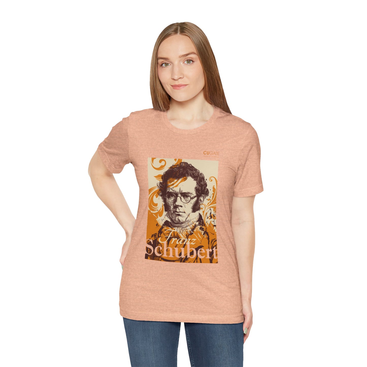 Schubert T-Shirt (Light): Classical Composer T-Shirt, Classical Music Shirt, Franz Schubert Tribute Tee