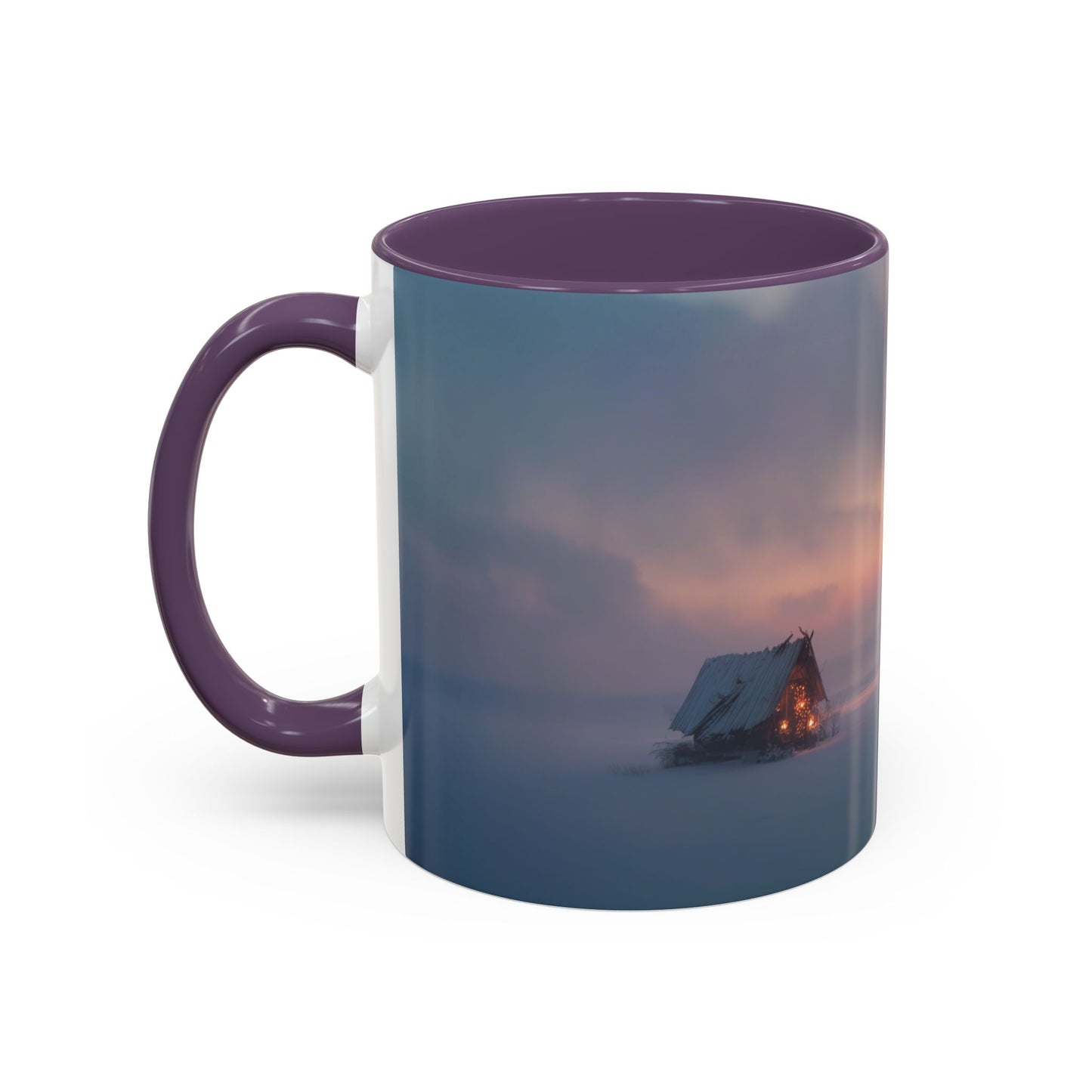 Classical December Mug (USA) - Winter Mug, Winter Sunrise Mug, Peaceful Landscape Mug, Holiday Decor Mug