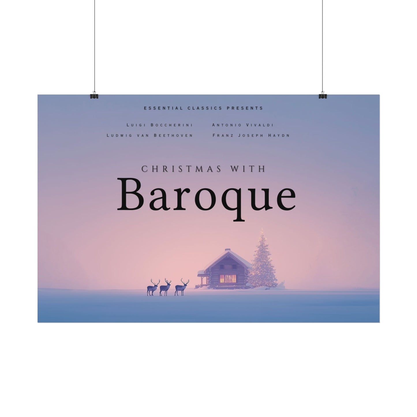 Christmas with Baroque - Winter Print, Holiday Print, Christmas Poster, Classical Music Print, Winter Morning Poster