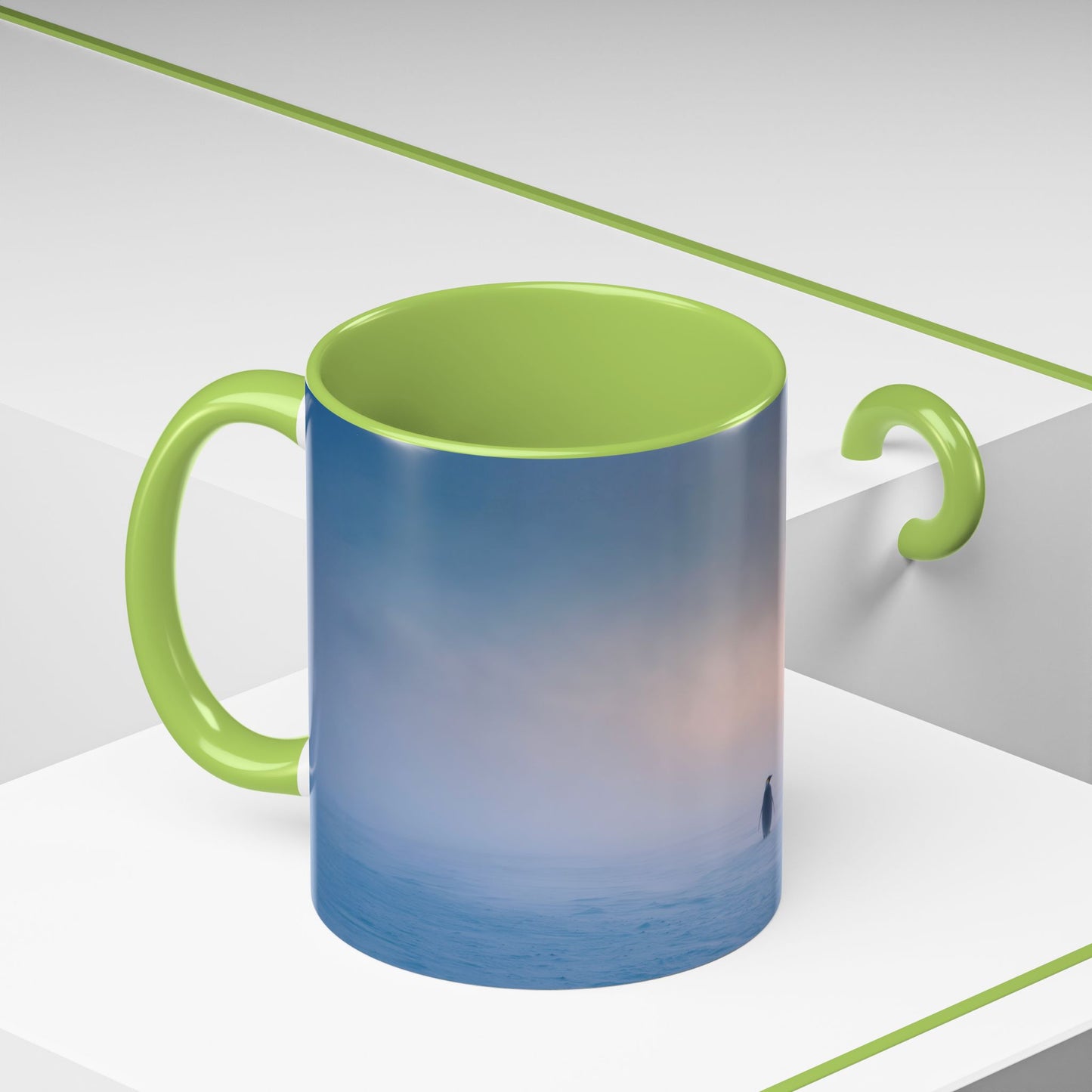 Music for the Lonely Mug (EU) - Calm Classical Music Mug, Pinguin Mug, Winter Mug, Snow Mug, Mozart Inspired Mug, Bach Inspired Mug
