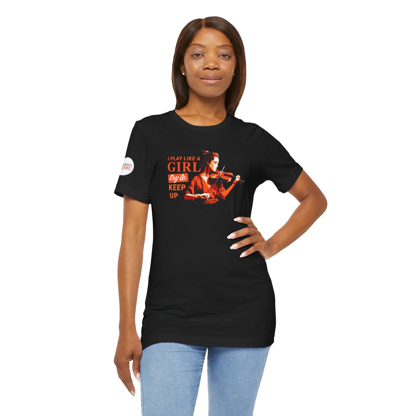 Play like a Girl - Violin T-Shirt: Camerata Romeu Shirt, Play like a Girl T-Shirt, Orchestra Shirt, Female Musician Shirt, Violin Tee