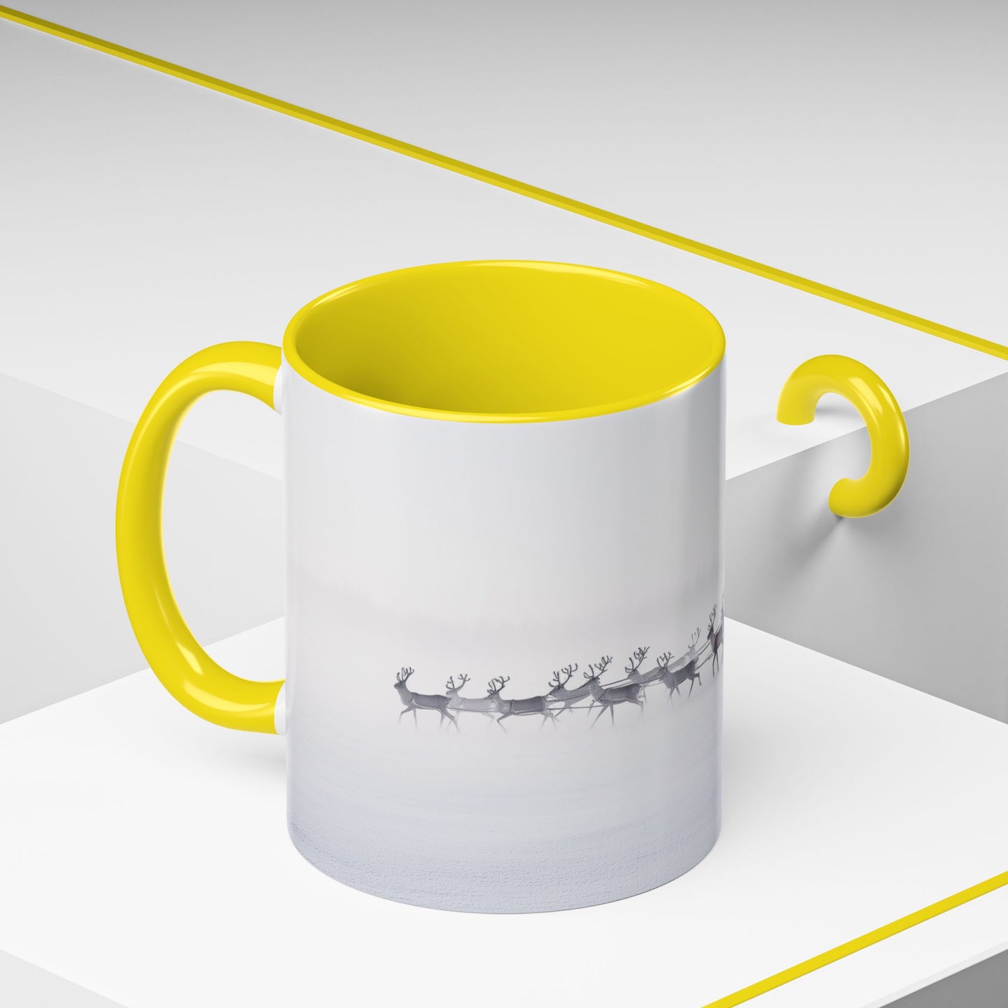 Christmas with Tchaikovsky Mug (EU)- Santa Sleigh Mug, Reindeer Mug, Santa Mug, Tchaikovsky Mug, Winter Mug, North Pole Mug