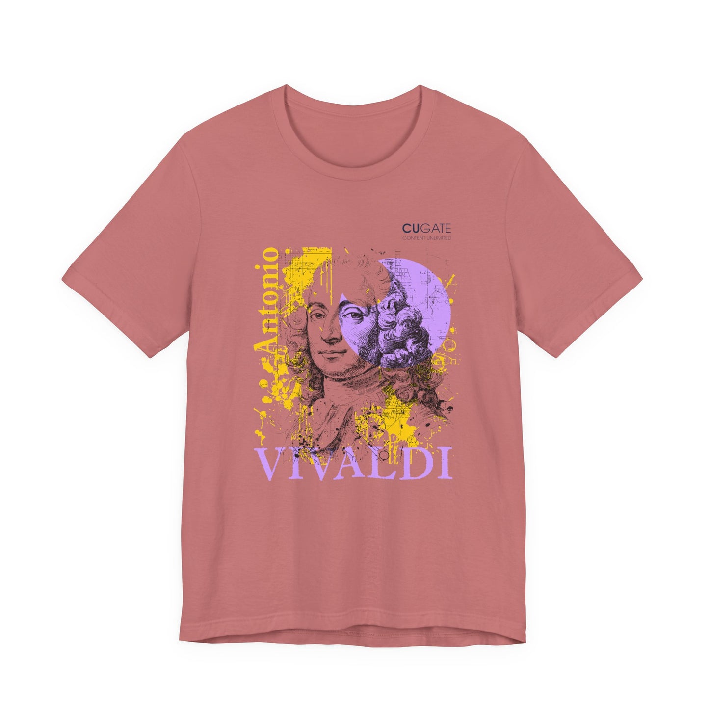Vivaldi T-Shirt (Light): Classical Composer T-Shirt, Classical Music Shirt, Antonio Vivaldi Tribute Tee