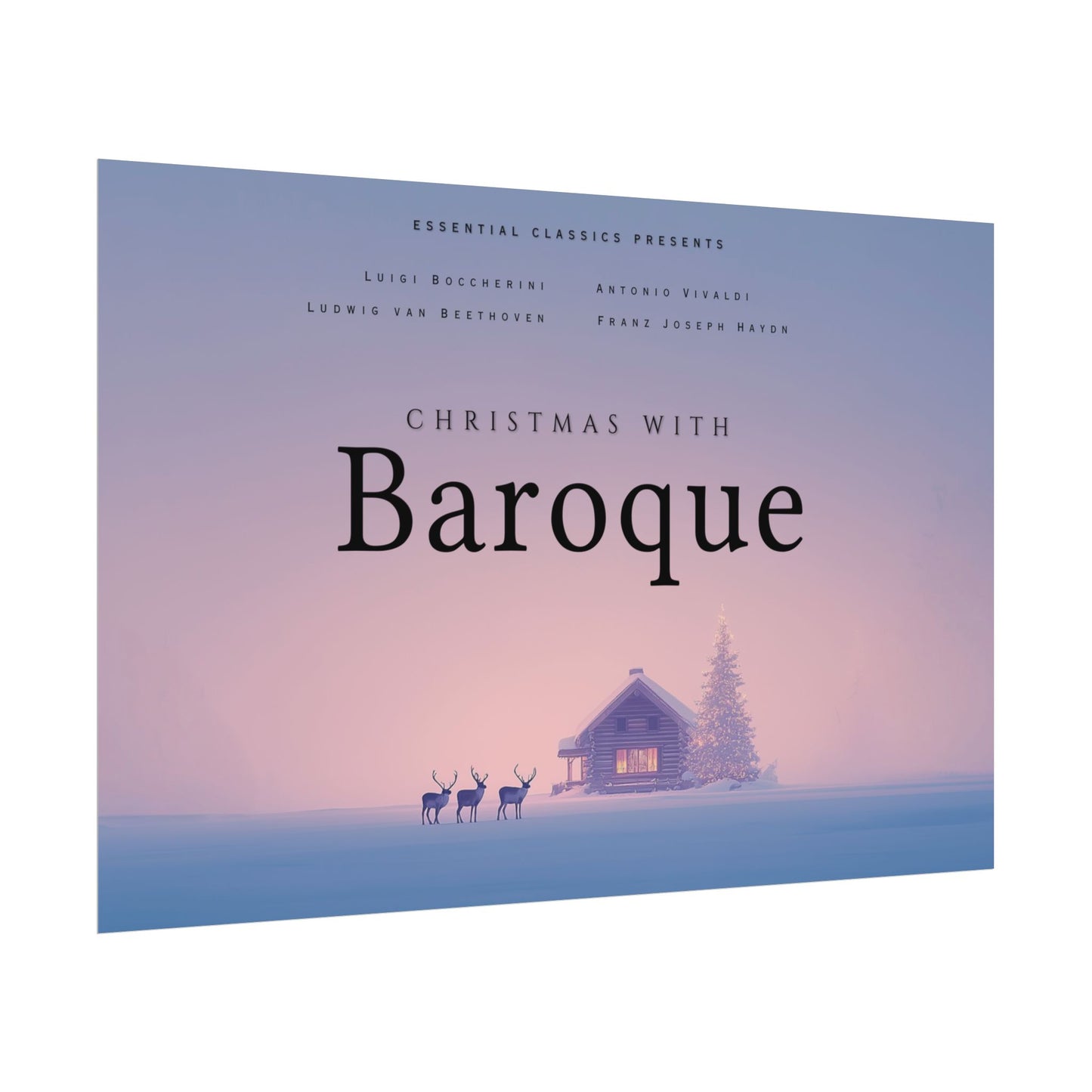 Christmas with Baroque - Winter Print, Holiday Print, Christmas Poster, Classical Music Print, Winter Morning Poster