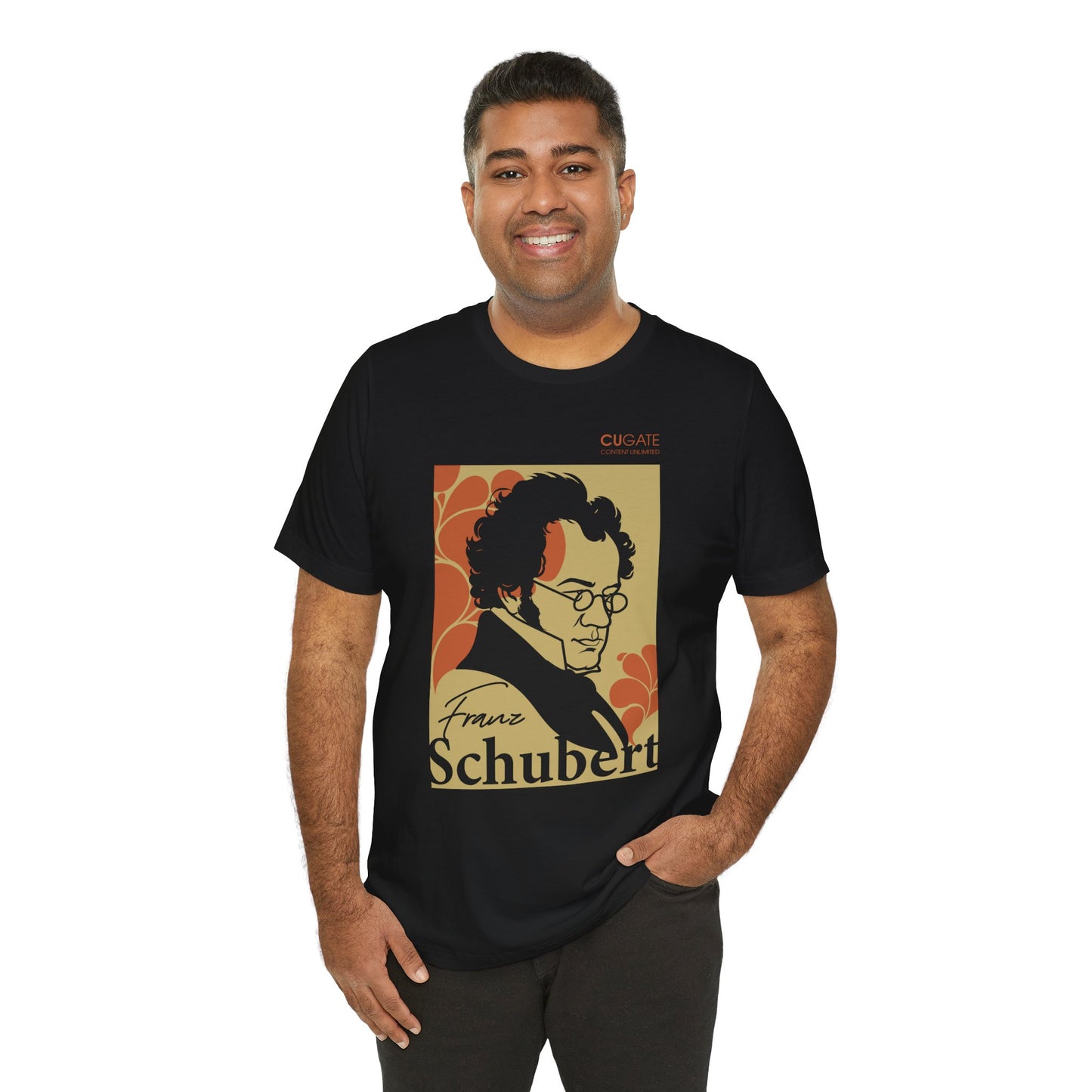 Schubert T-Shirt (Dark): Classical Composer T-Shirt, Classical Music Shirt, Franz Schubert Tribute Tee
