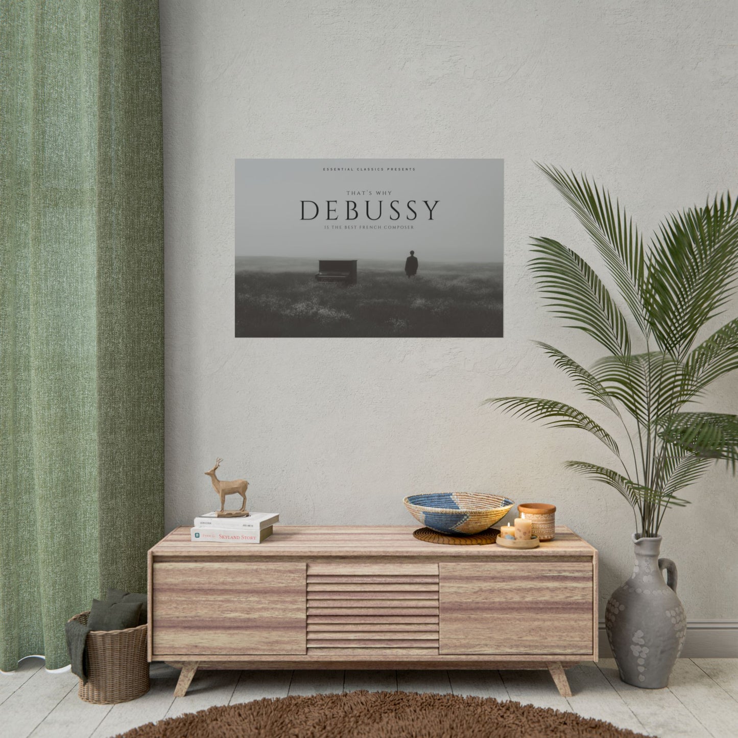 Debussy is the Best - Classical Piano Poster, French Piano Music Print, Dreamy Piano Print, Magical Piano Music Poster, Piano Lovers Print