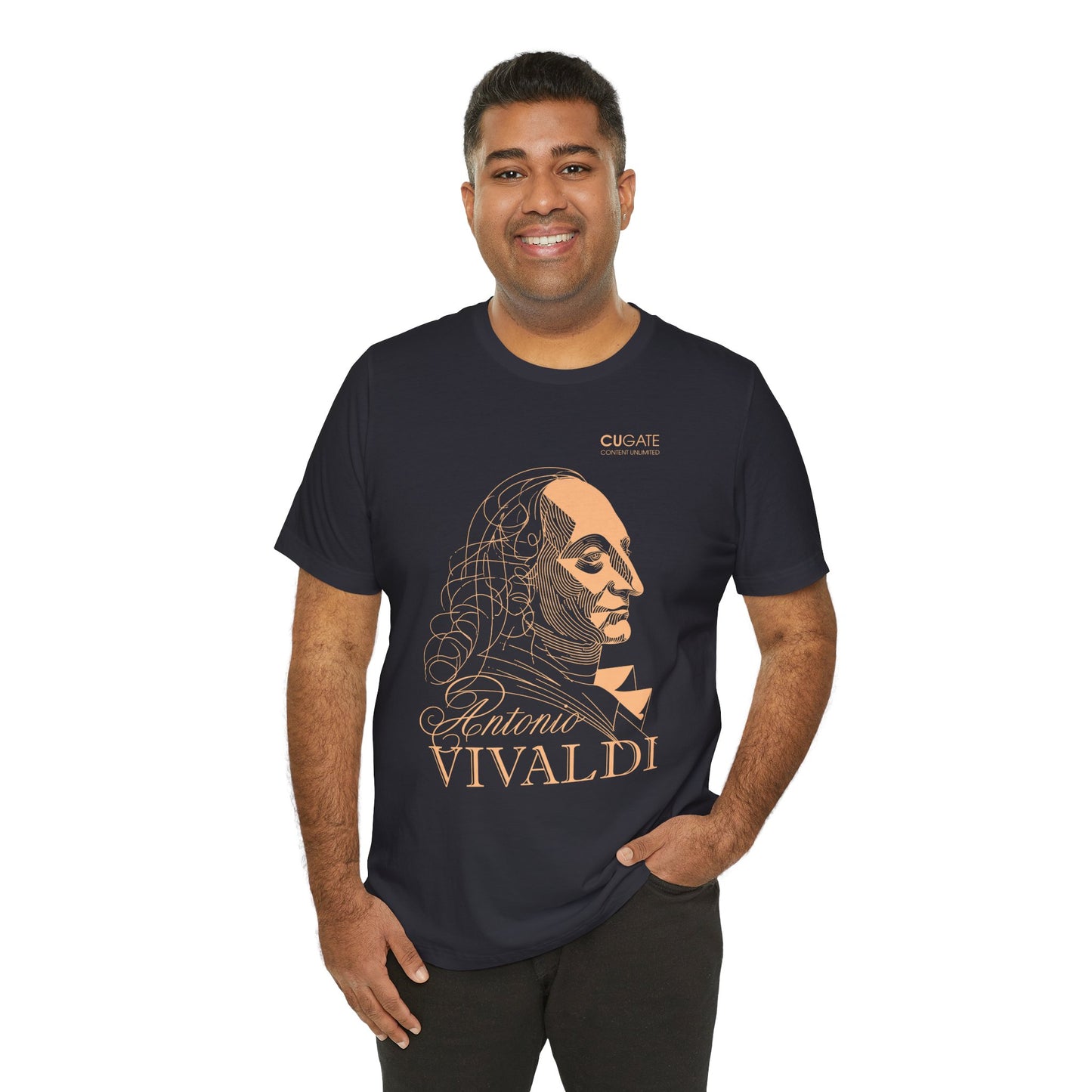 Vivaldi T-Shirt (Dark): Classical Composer T-Shirt, Classical Music Shirt, Antonio Vivaldi Tribute Tee