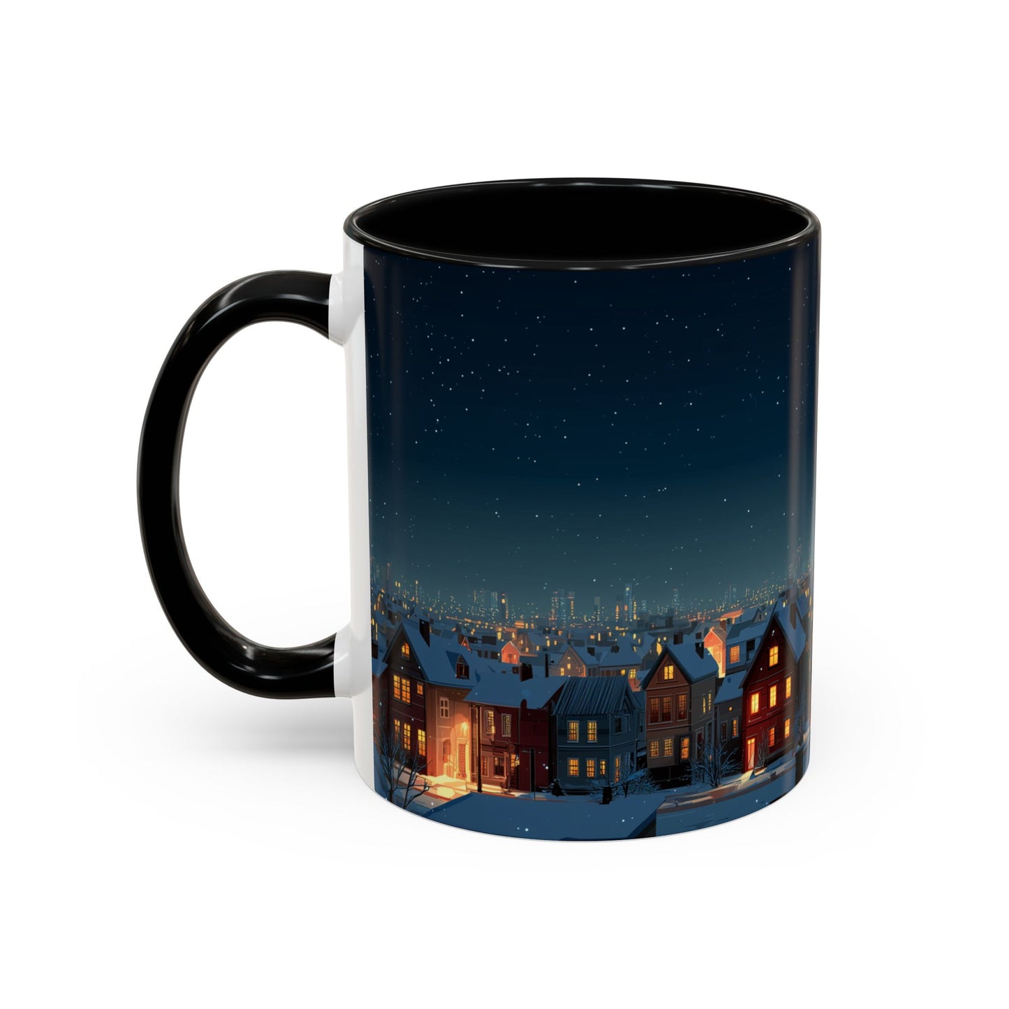 Happy New Year Mug (USA) - Classical Music Celebration Mug, Night Sky Mug, Starry Night Mug, New Year's Resolution Mug