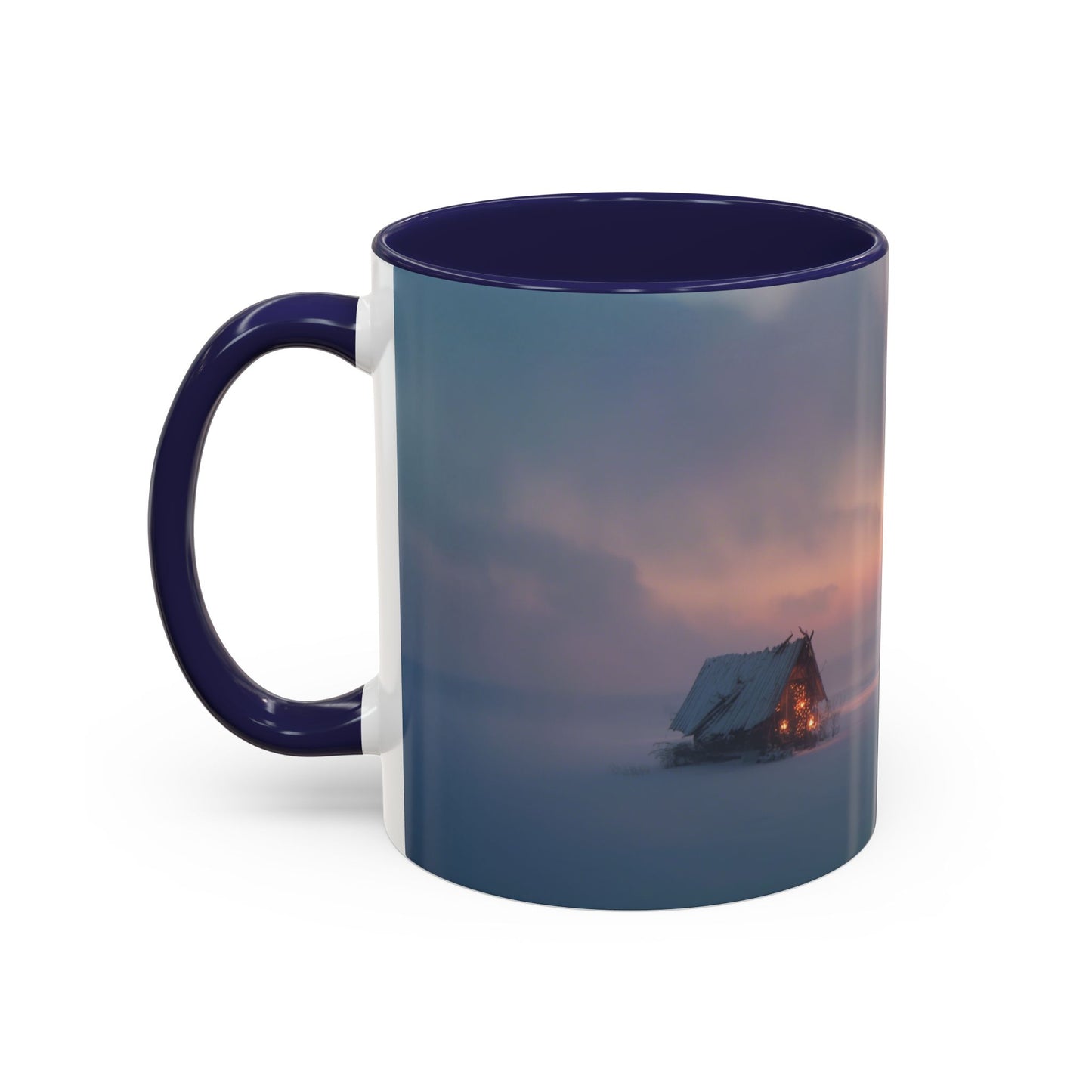 Classical December Mug (USA) - Winter Mug, Winter Sunrise Mug, Peaceful Landscape Mug, Holiday Decor Mug